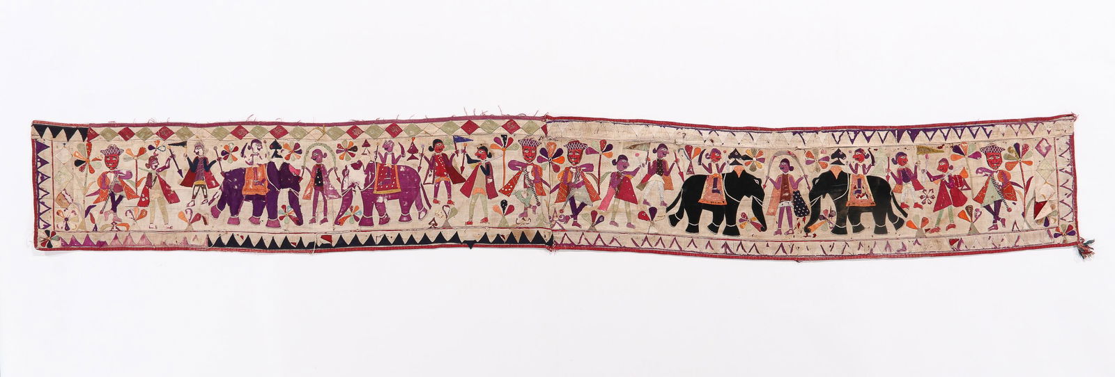 Fine 19th C. Tent Hanging, Rajasthan, 9'0" x 1'1" (1 of 5)