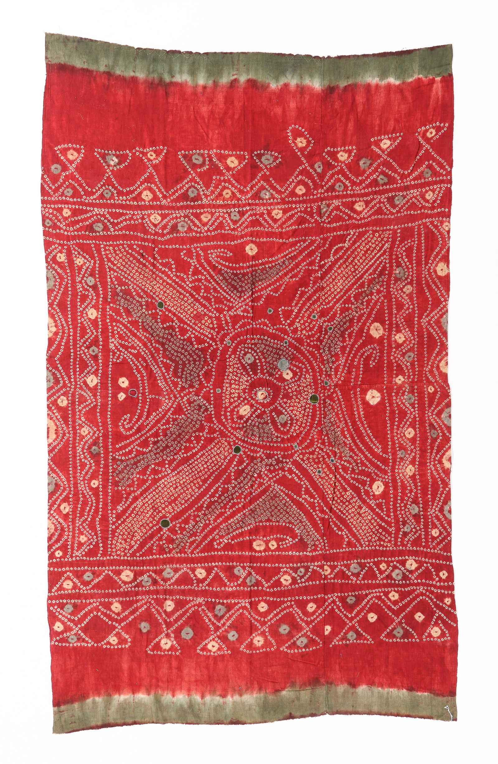 Cotton Tie Dye Shawl, Shekhawati area of Rajasthan, Early-Mid 20th C. (1 of 3)