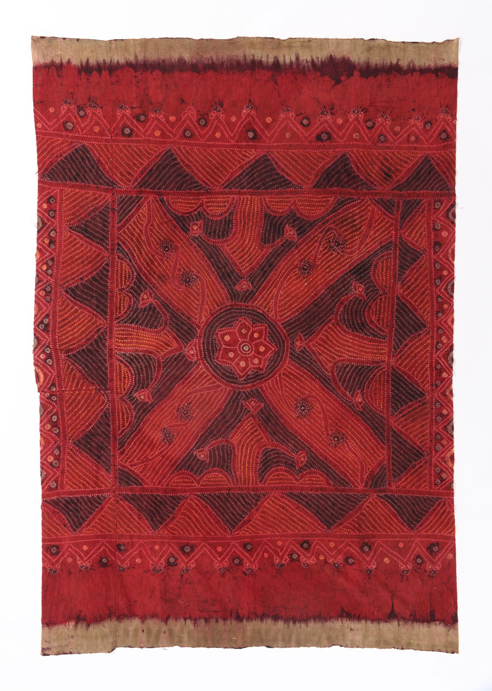 Tie Dyed Cotton Shawl, Shekhawati area of Rajasthan, Early-Mid 20th C. (1 of 3)