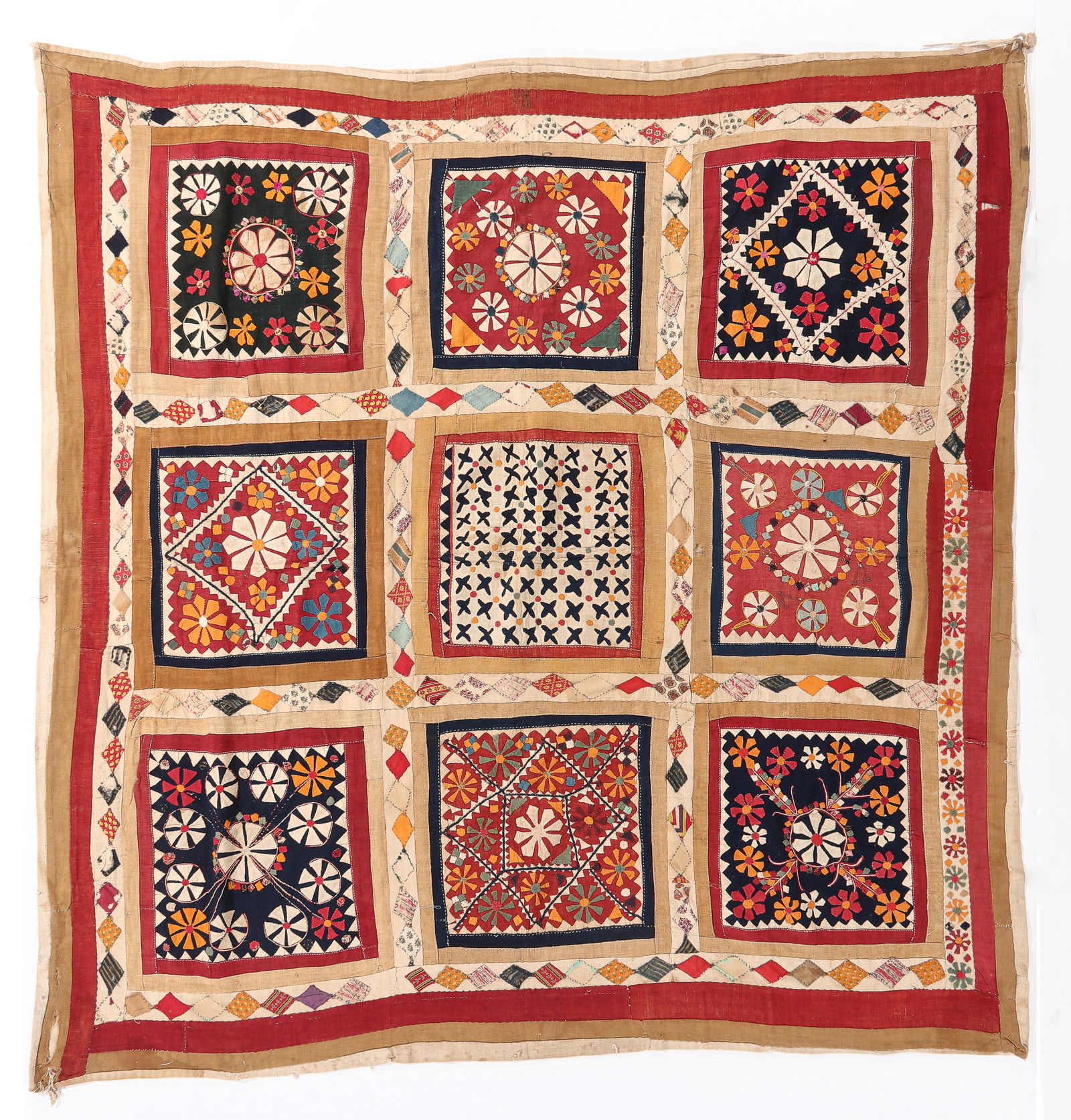 Large Applique Quilt/Hanging, Rajasthan, Early/Mid 20th C. (1 of 4)