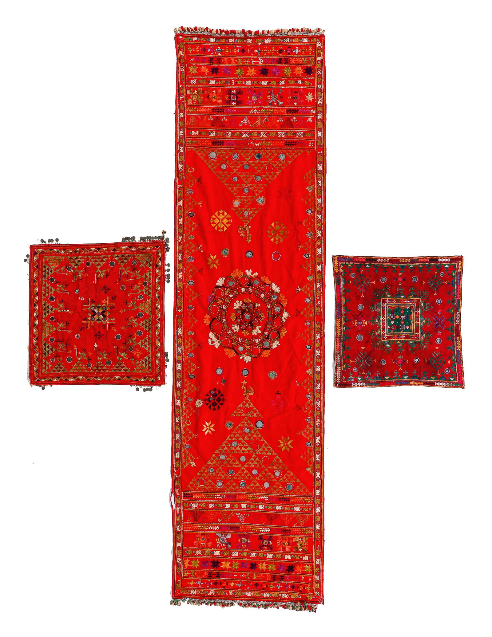 3 Rabari Embroidered Textiles, Mid 20th C. (1 of 3)