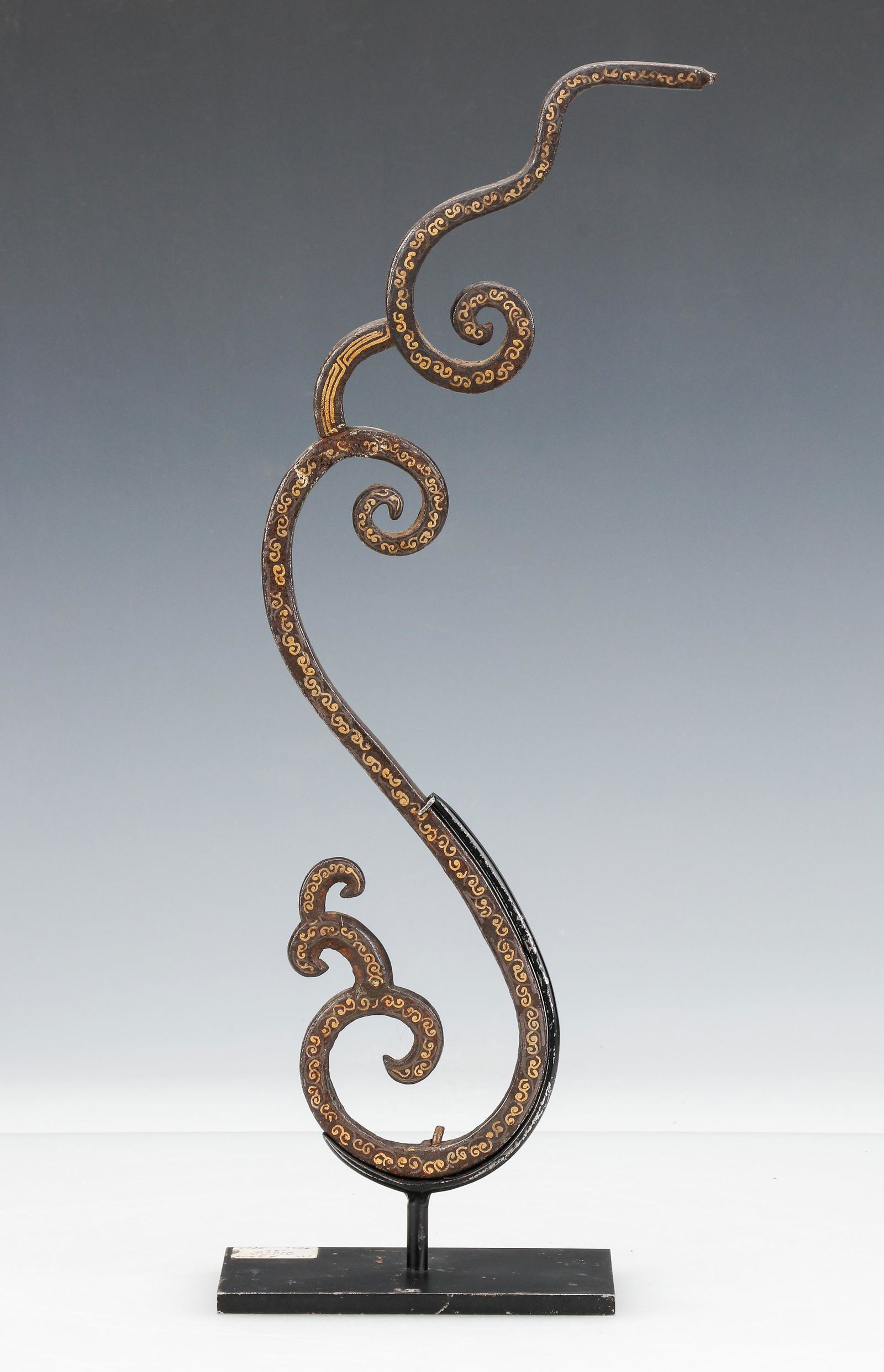 17th C. Asian Scrolling Gilt Iron Altarpiece (1 of 4)