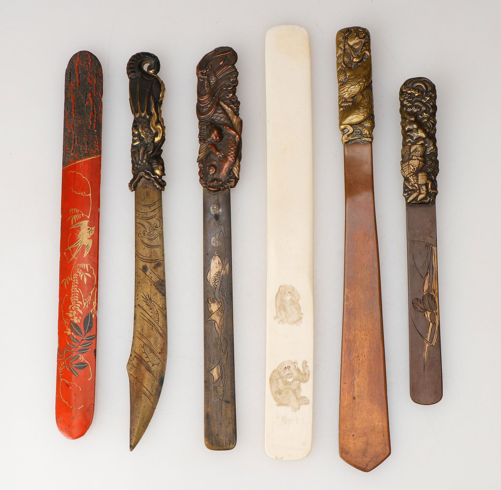 Collection of 6 Antique Japanese Page Turners and Letter Openers (1 of 2)