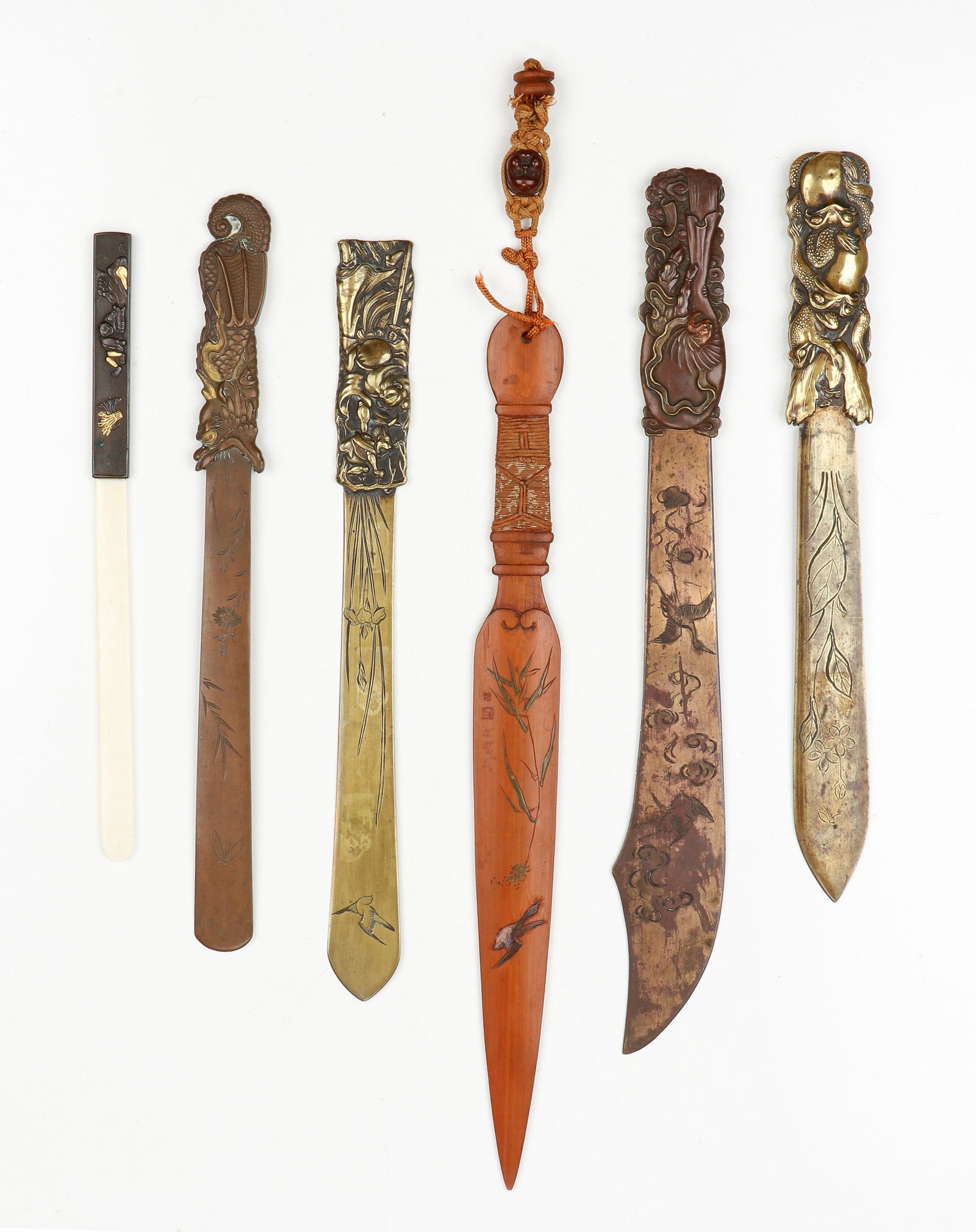 Collection of 6 Antique Japanese Page Turners and Letter Openers (1 of 3)