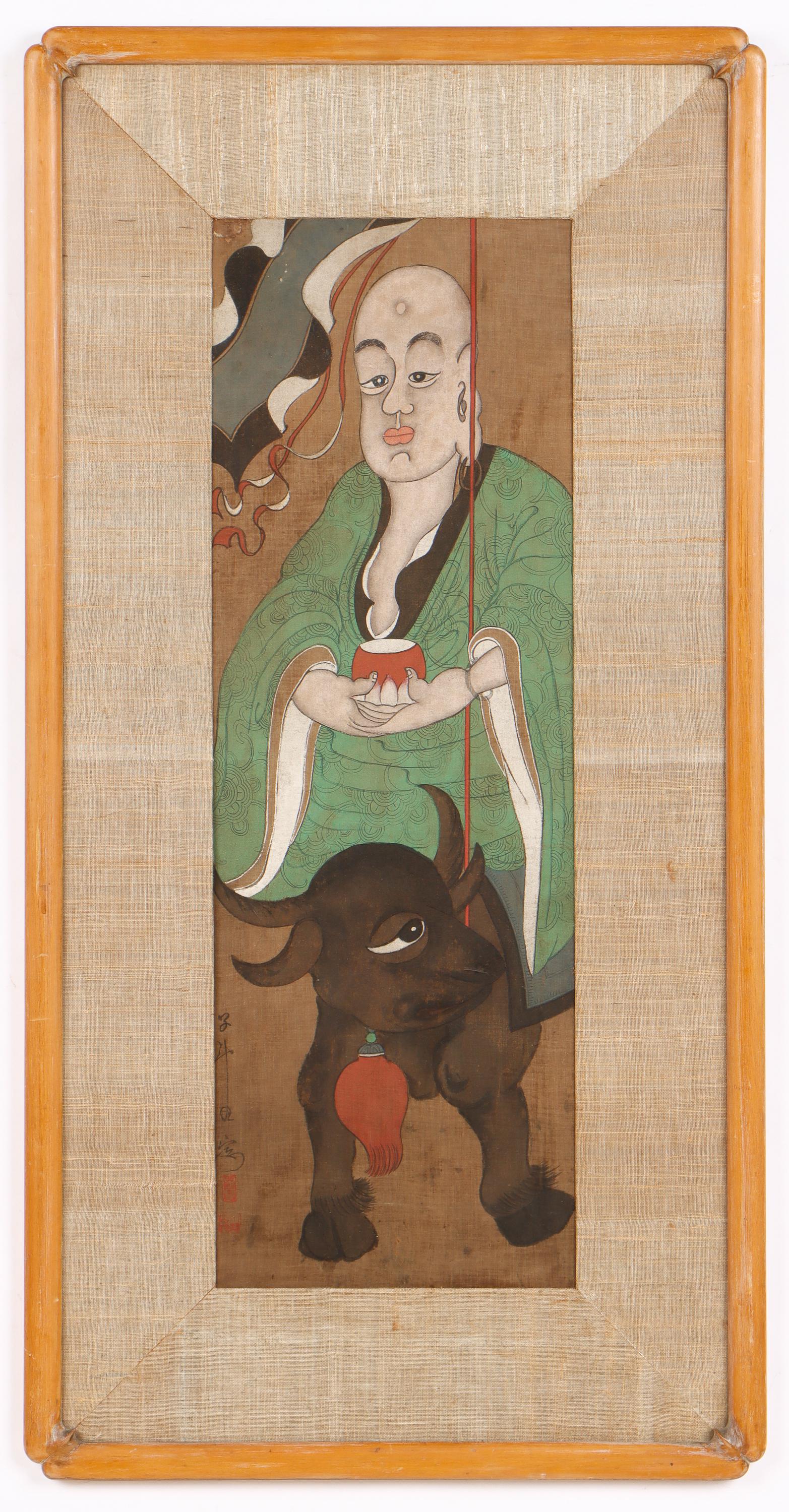 Framed Antique Japanese Scroll Painting (1 of 4)