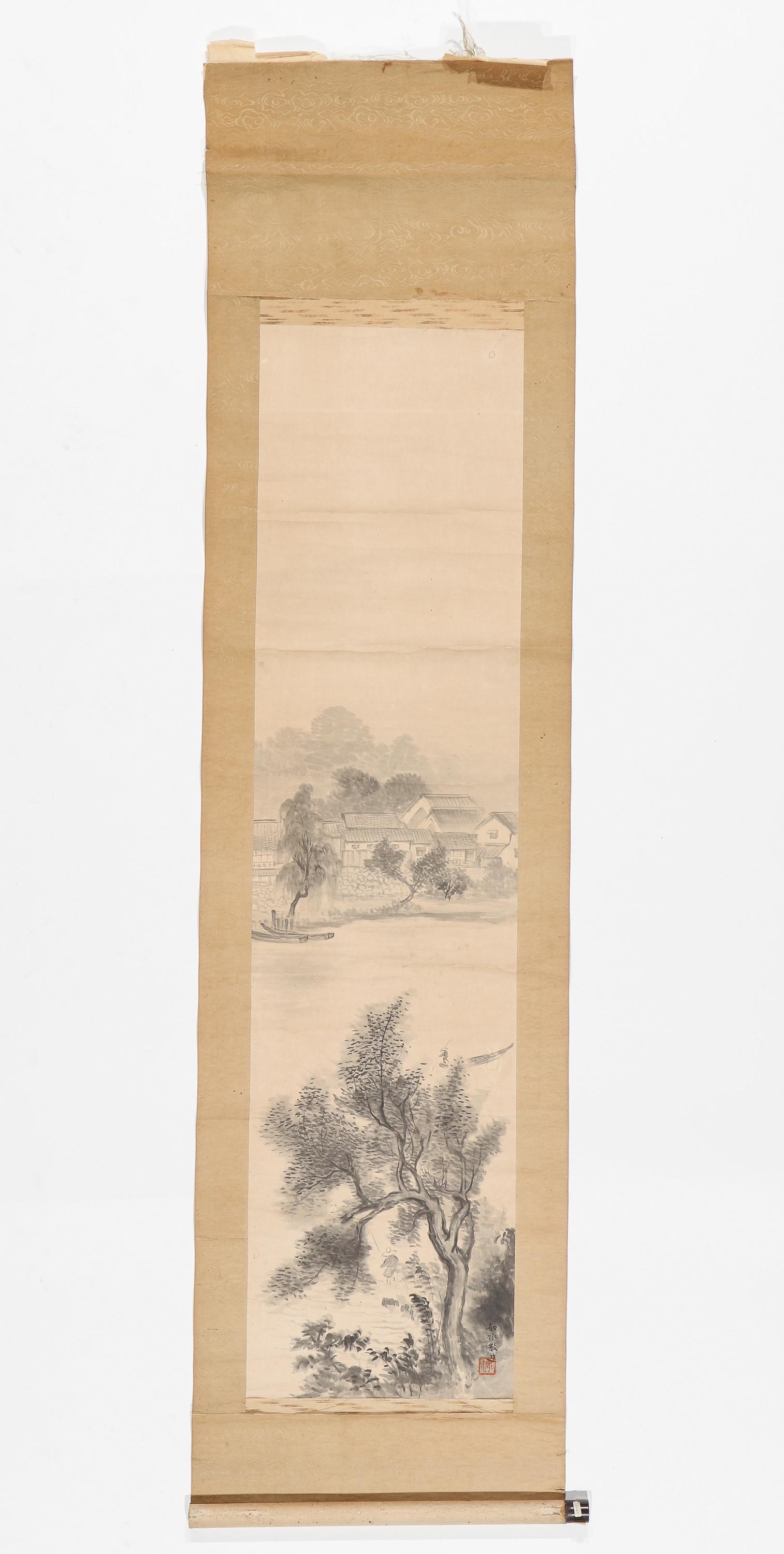 Japanese Landscape Scroll (1 of 4)