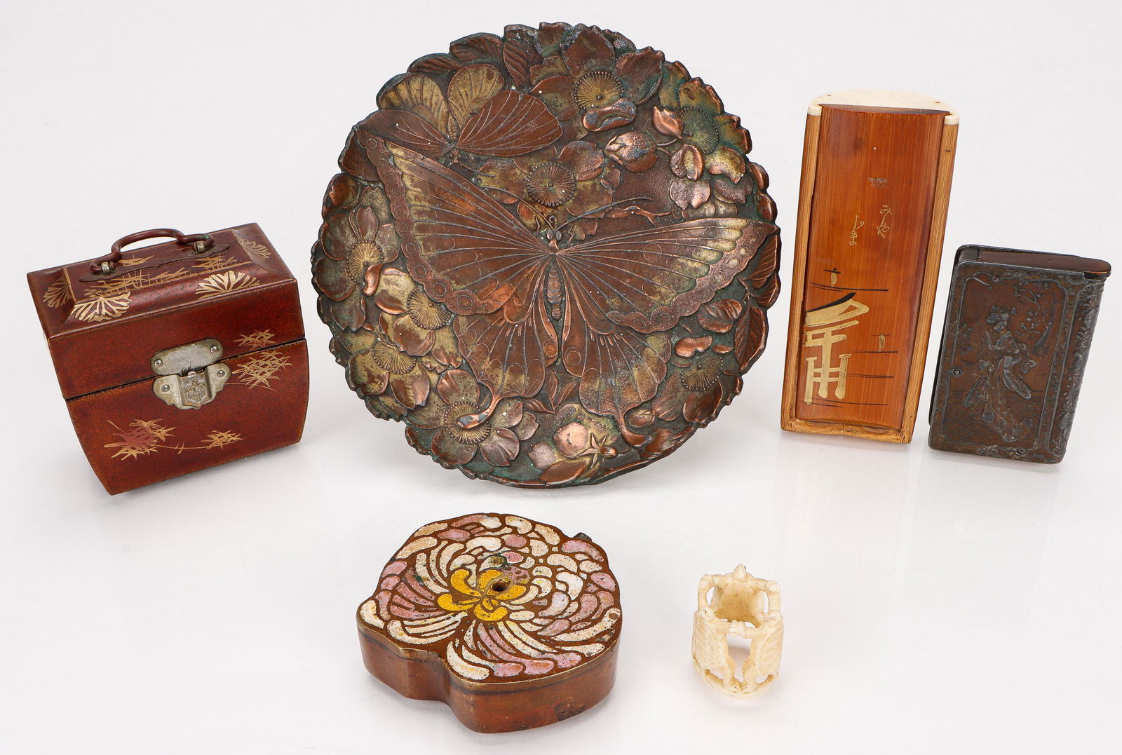 Collector's Lot of Antique Japanese Cabinet Articles (1 of 3)