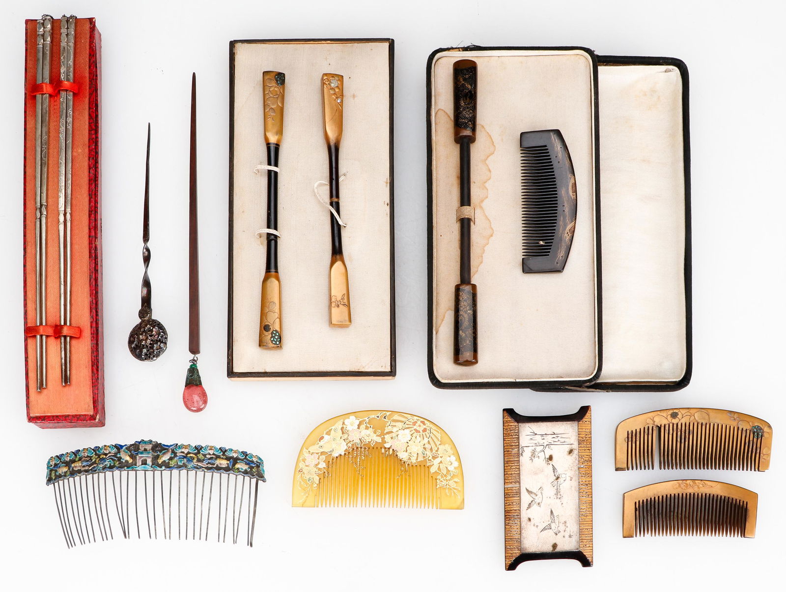 Group of Antique Japanese Hair Accessories (1 of 5)