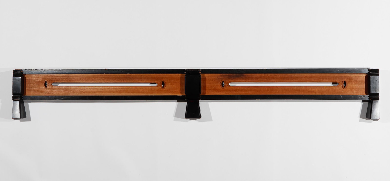 Antique Japanese Ranma Architectural Transom: Antique Japanese Ranma Architectural Transom. Size: 12.25'' x 91.75'' x 4.5'' (31 x 233 x 11 cm). Provenance: Sylvia and Philip Chaplain Collection, New Hampshire.