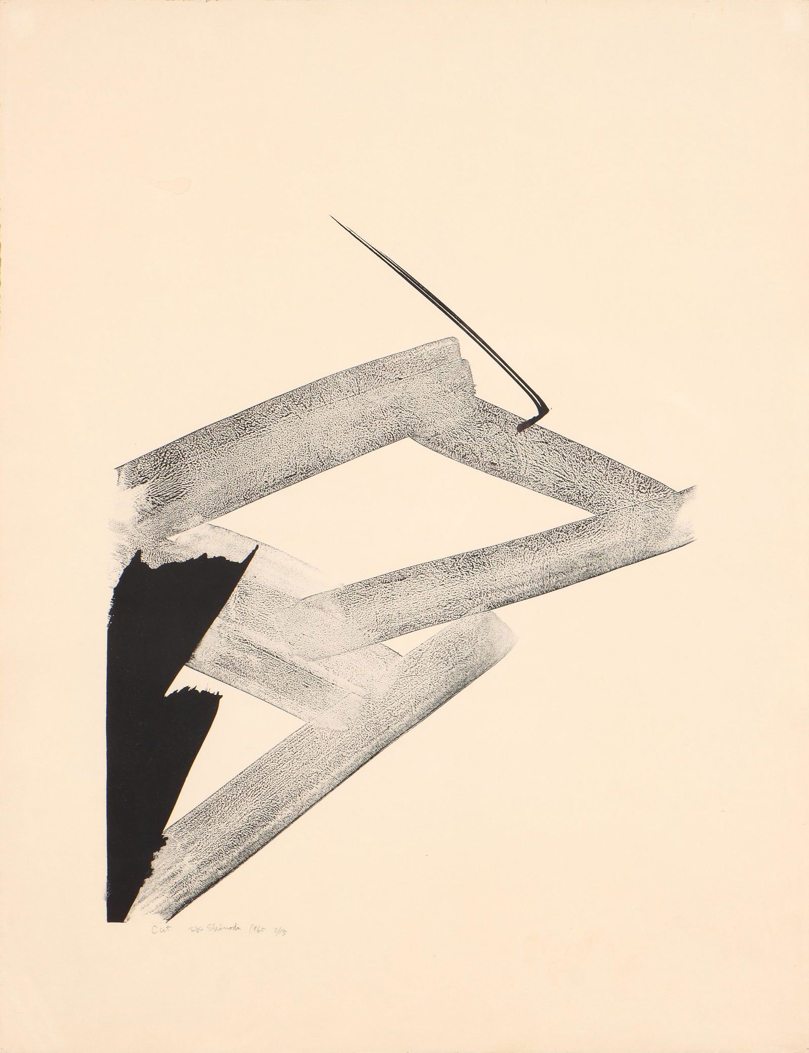 Shinoda Toko (Japanese, 1913-2021) "Cut" 1965 (1 of 4)
