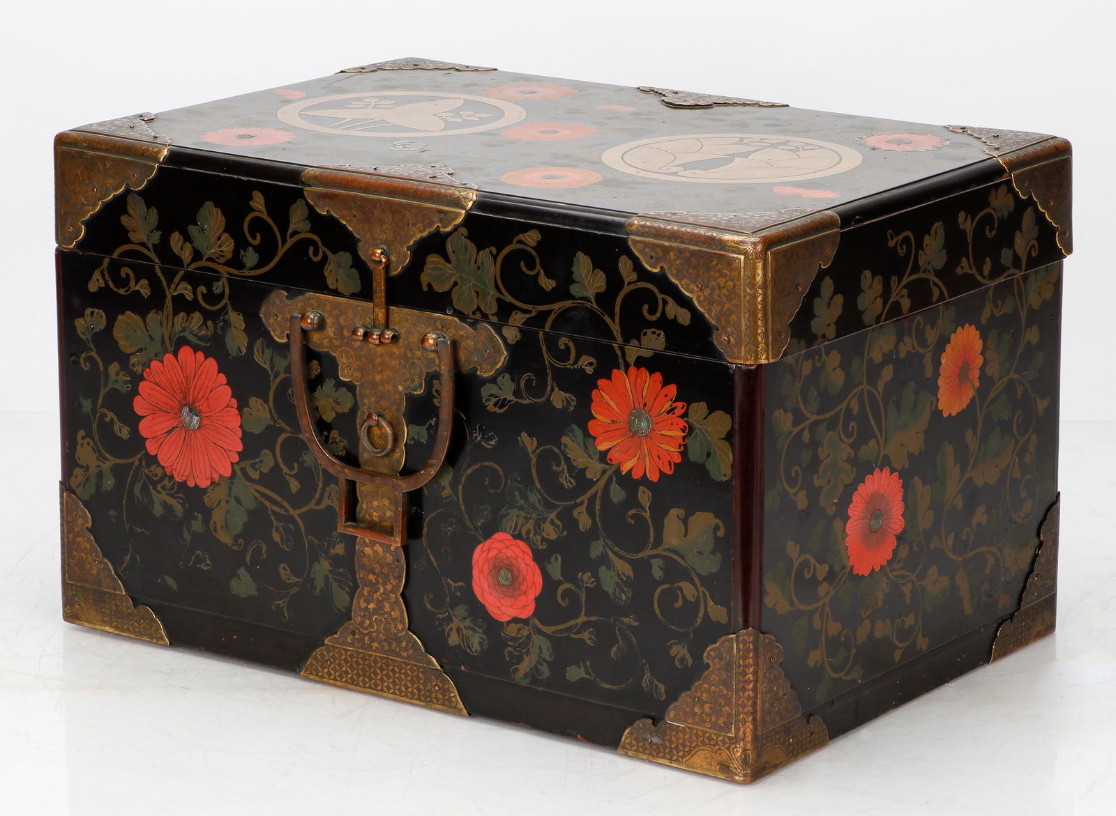 Fine Japanese Lacquer Kimono Box, Meiji Period (1 of 6)