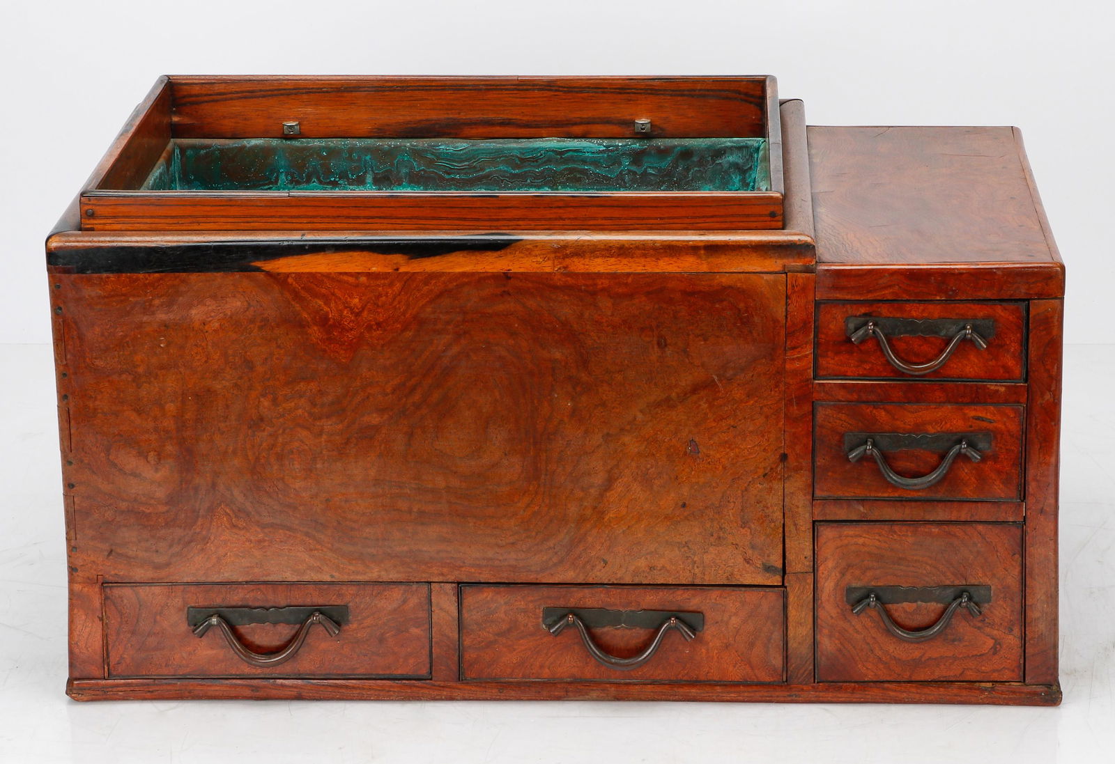 Japanese Meiji Period Wood Hibachi (1 of 7)