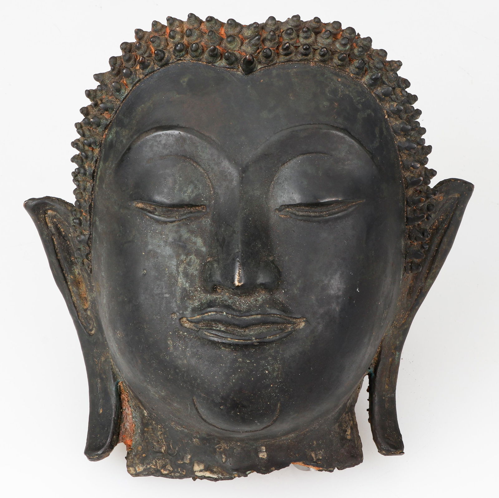 Antique Thai Bronze Buddha Face (1 of 4)