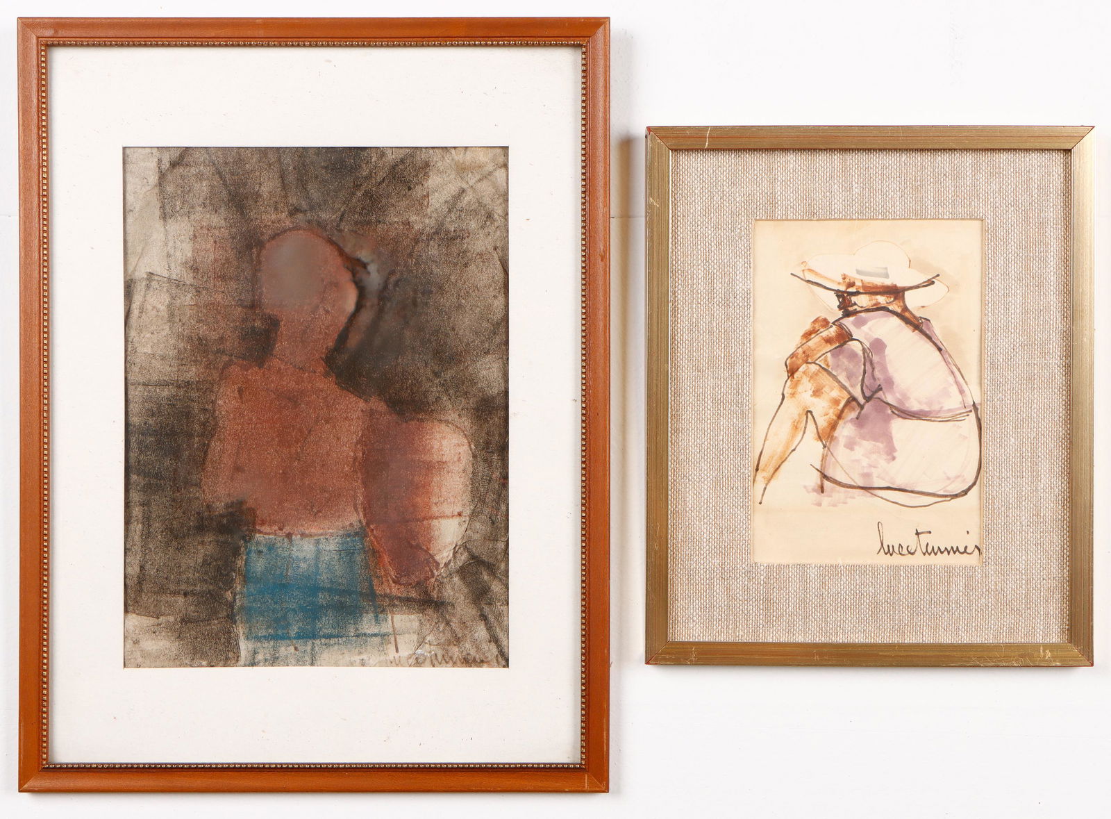 Luce Turnier (Haitian, 1924-1994) 2 Signed Drawings (1 of 4)