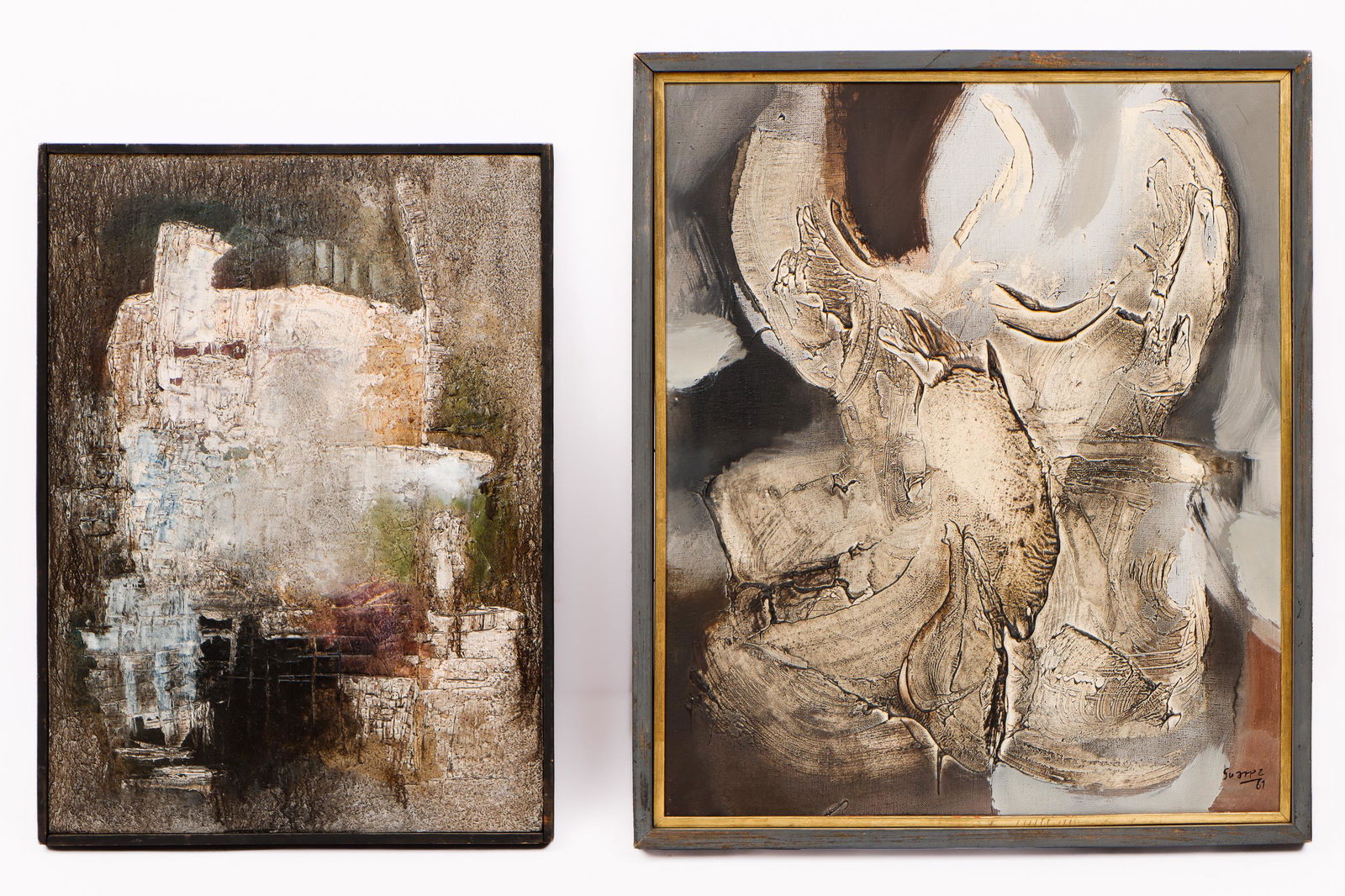 2 Mid-Century Modern Abstract Paintings (1 of 5)