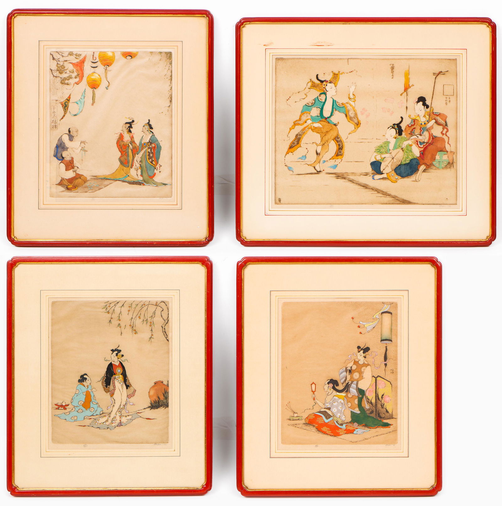 Dorsey Potter Tyson (American, 1891-1969) 4 Etchings (1 of 10)