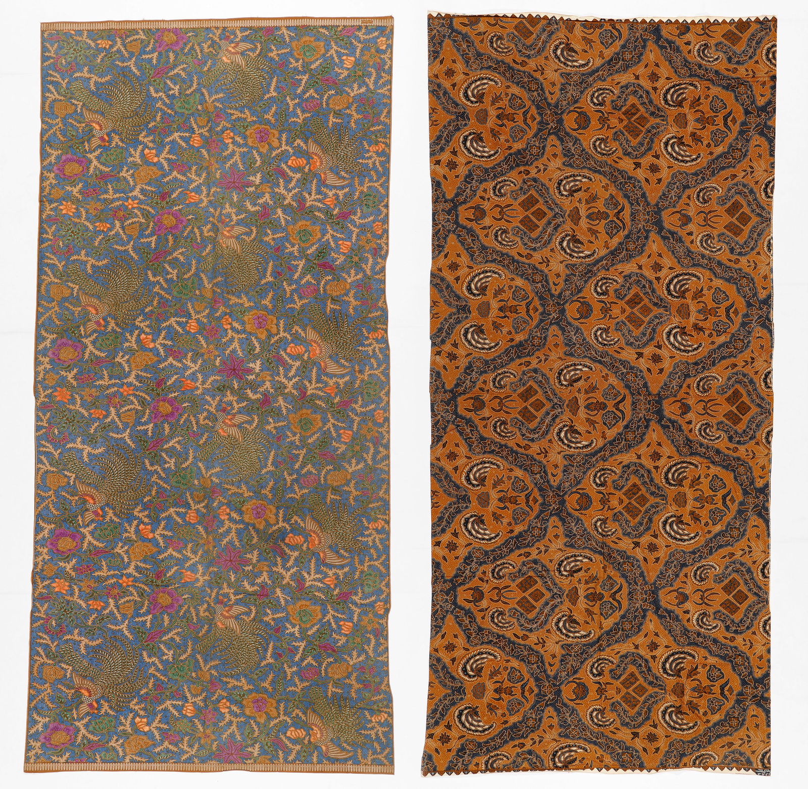 2 Cap Batik Skirt Cloths Marked "A.D.R.M.", Indonesia, Mid 20th C. (1 of 7)