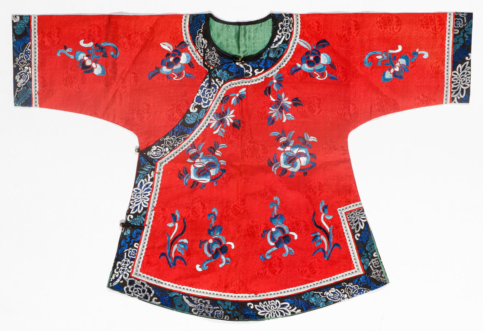 Chinese Silk Embroidered Child's Robe, Qing Dynasty (1 of 3)