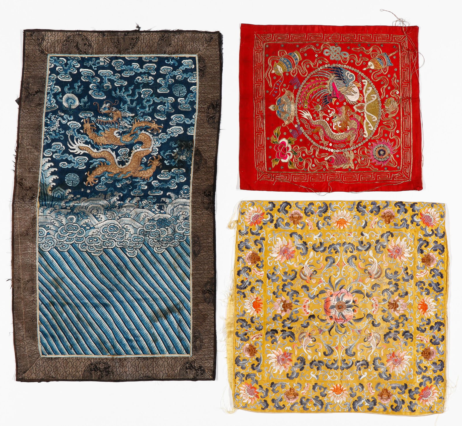 3 19th C. Embroidered Chinese Textiles (1 of 2)