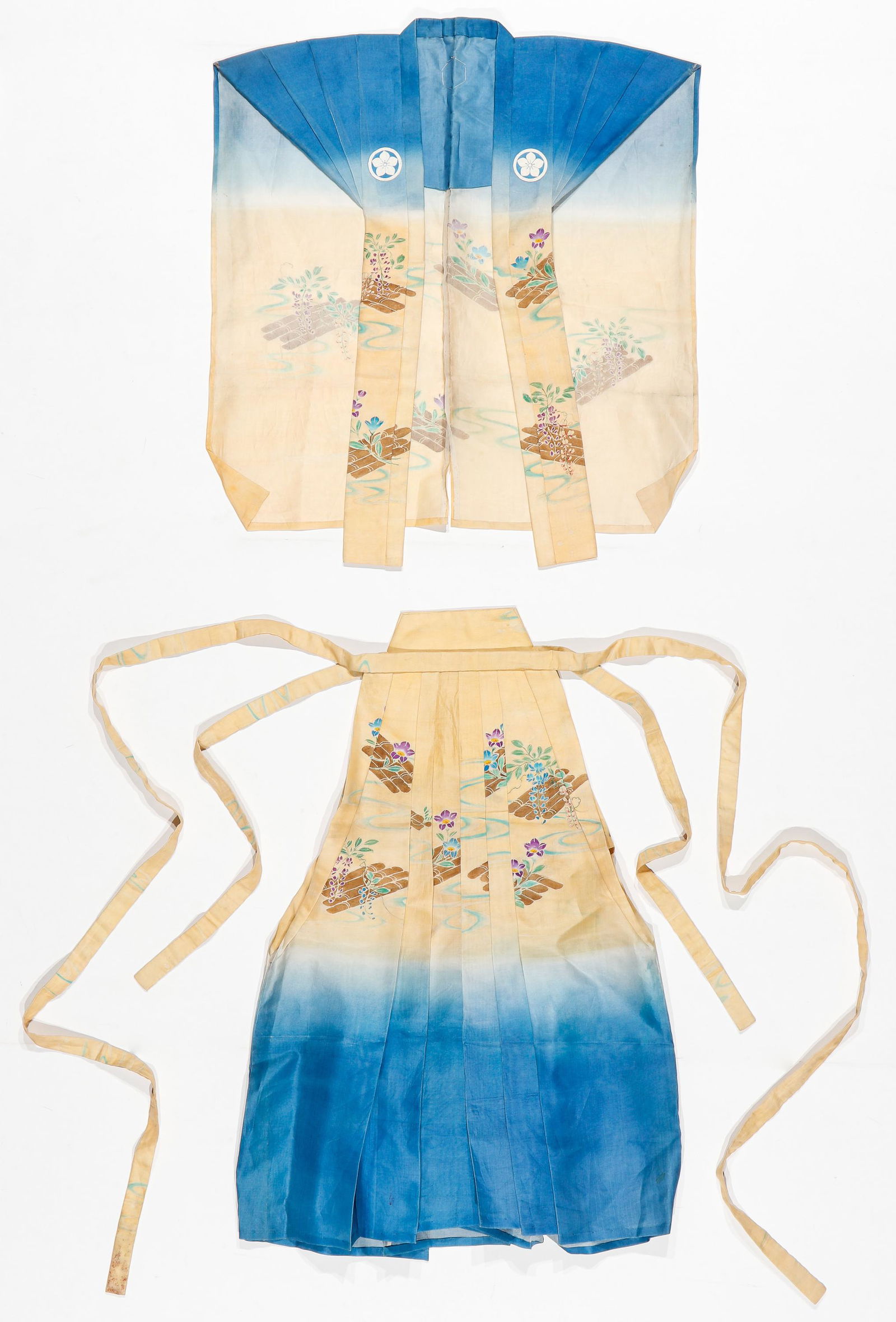 Rare 2 Piece Traditional Samurai Kyogen Theater Costume, Japan, Early 20th C (1 of 3)