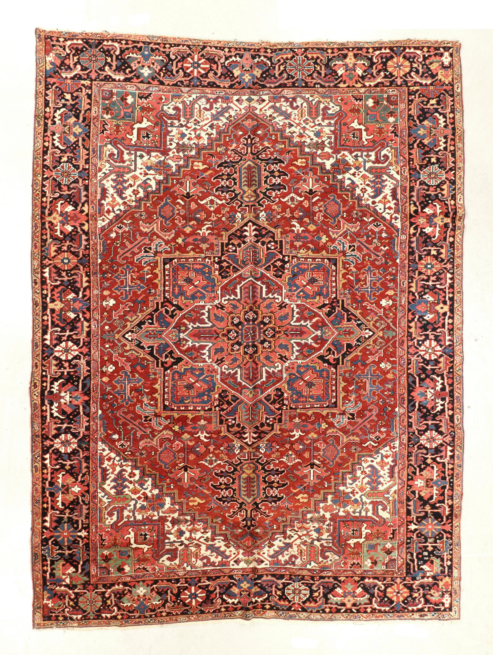 Heriz Rug, Persia, Ca. 1920, 9'3'' x 12'8'': Heriz Rug, Persia, Ca. 1920, 9'3'' x 12'8'' (282 x 386 cm). Weight: 78 lbs. Material: wool pile, cotton warp, cotton weft. Provenance: The Dardashti Collection.