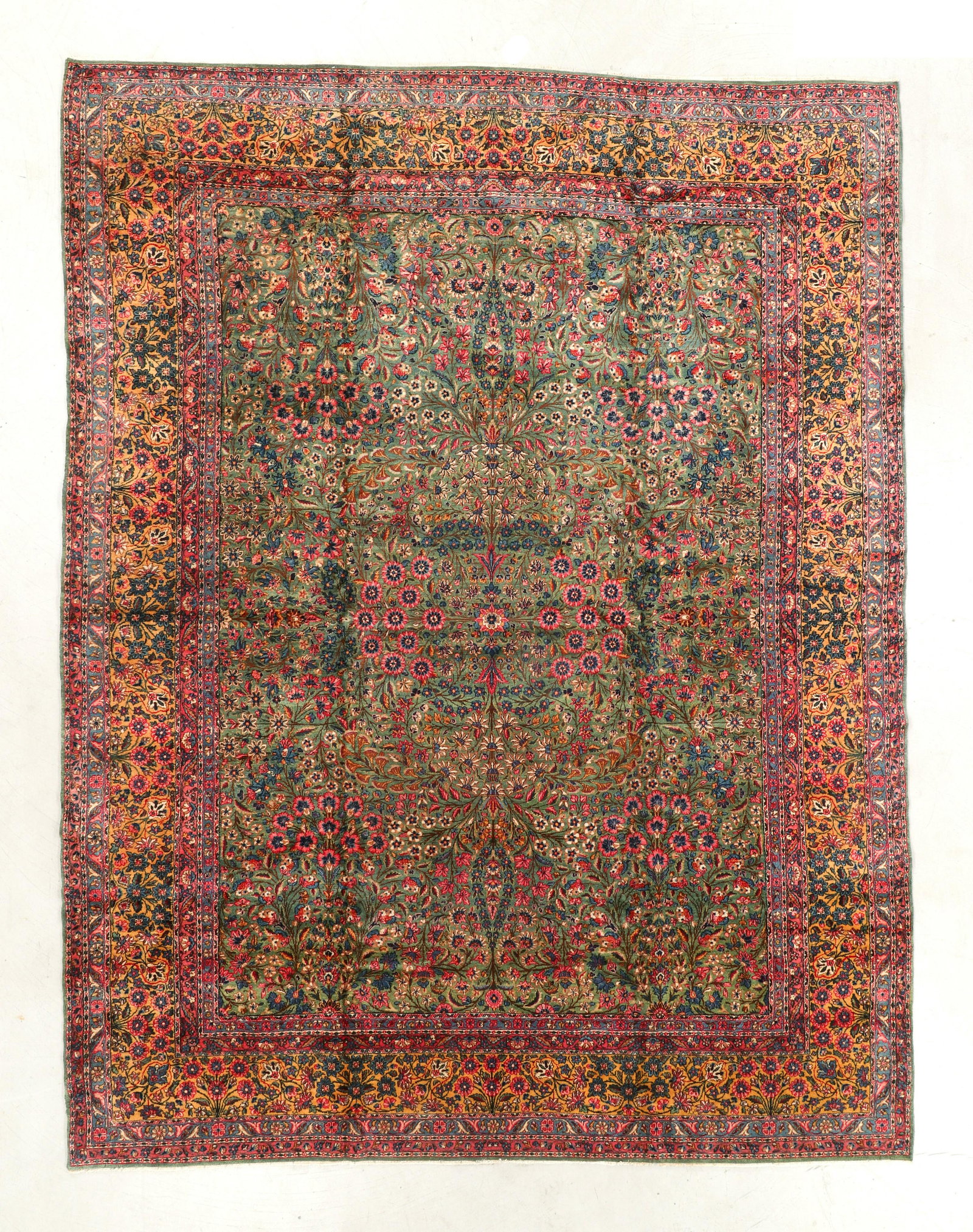 Lavar Kerman Rug, Persia, Ca. 1900, 8'7'' x 11'2'' (1 of 5)