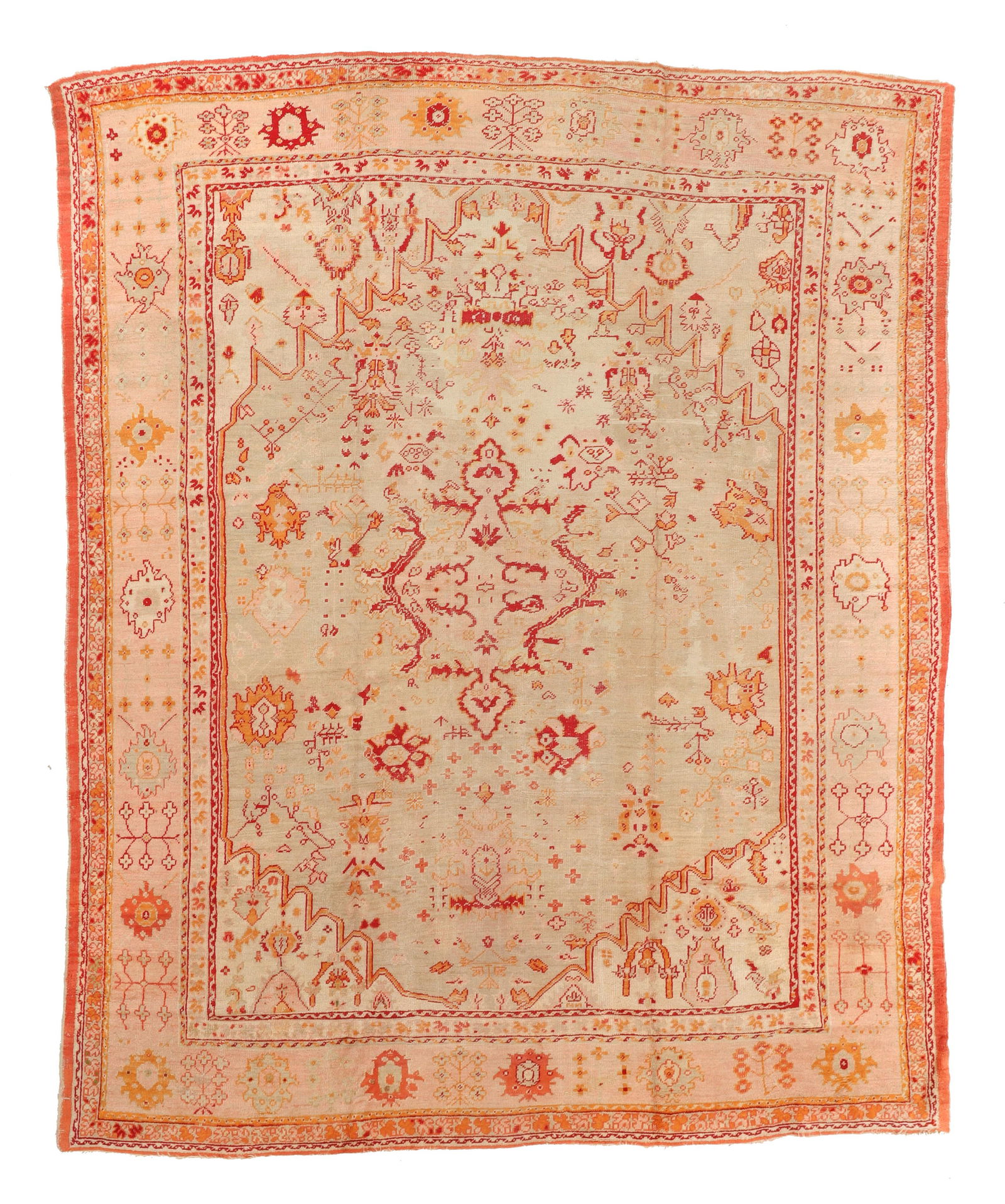 Oushak Rug, Turkey, Ca. 1900, 11'0'' x 13'3'' (1 of 4)