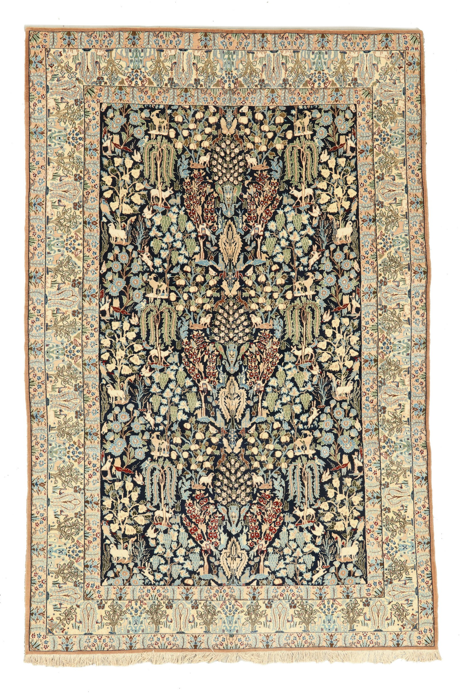 Fine Nain Rug, Persia, Mid 20th C., 5'0'' x 7'10'' (1 of 5)