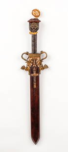 19th C. Sword-Form Vampire Slayer Stake: 19th Century European Sword-Form Vampire Slayer Stake. Size: 31.25'' x 6.75'' x 3.75'' (79 x 17 x 10 cm). Provenance: Ex. VAMPA Vampire & Paranormal Museum Collection, NJ; Private Collection.