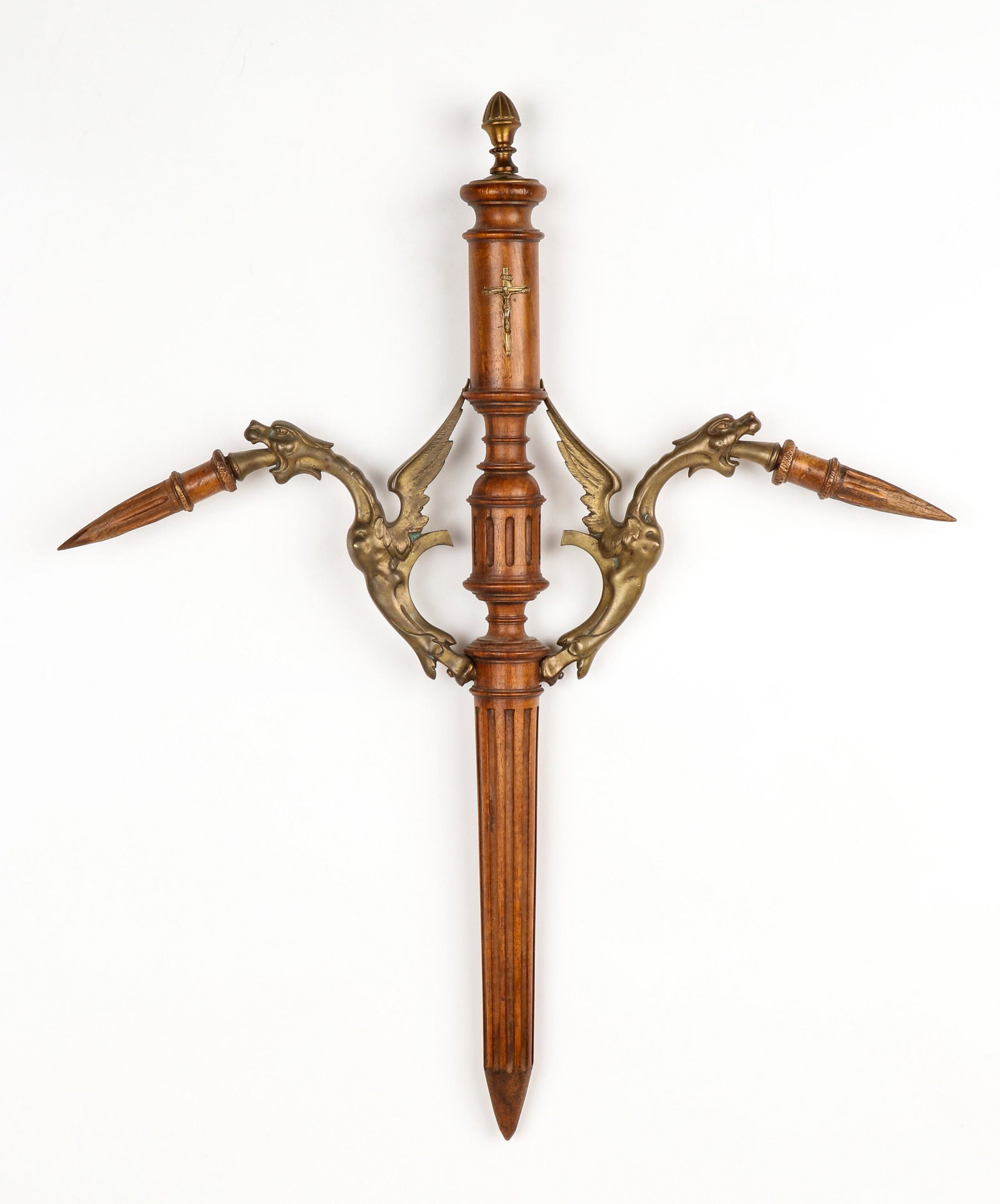 Large Antique Vampire Slayer Bronze Mounted Stake (1 of 5)