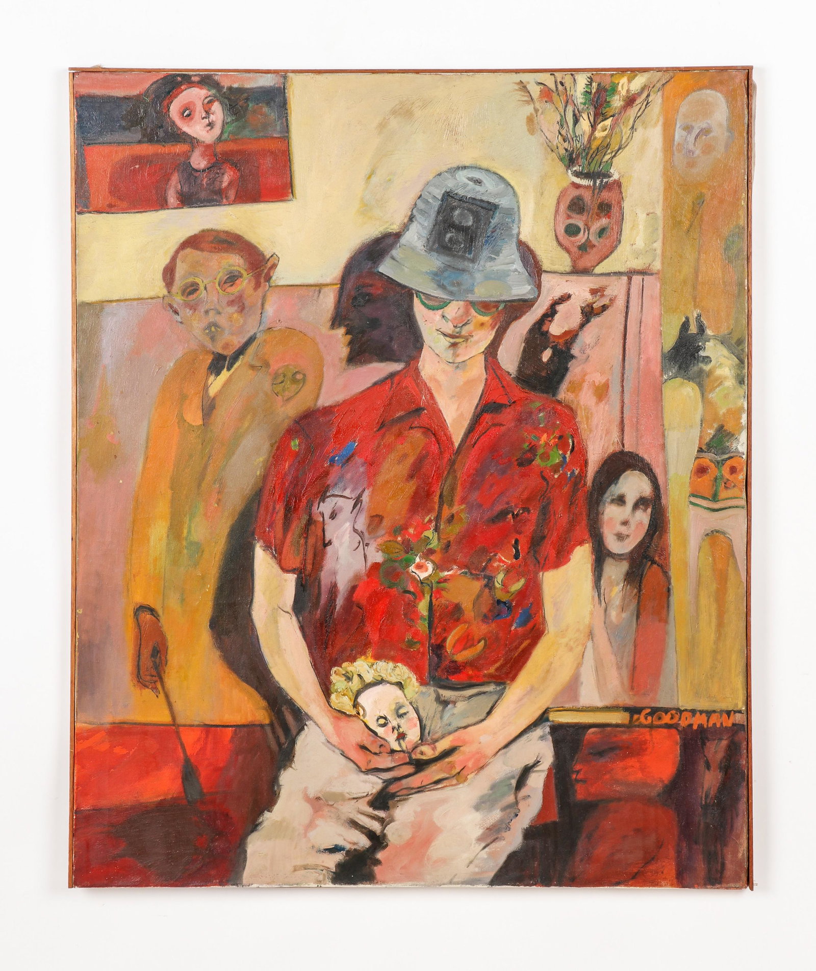 Sidney Goodman (American/Philadelphia, 1936-2013): Sidney Goodman (American/Philadelphia, 1936-2013) Portrait of Rodger, oil painting on canvas, signed. Ex. Collection of Rodger Lapelle, Philadelphia, PA. Size: 40'' x 33'', 102 x 84 cm (stretcher).
