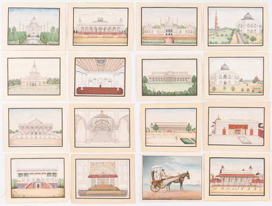 Group of 16 Antique Indian Company School Paintings