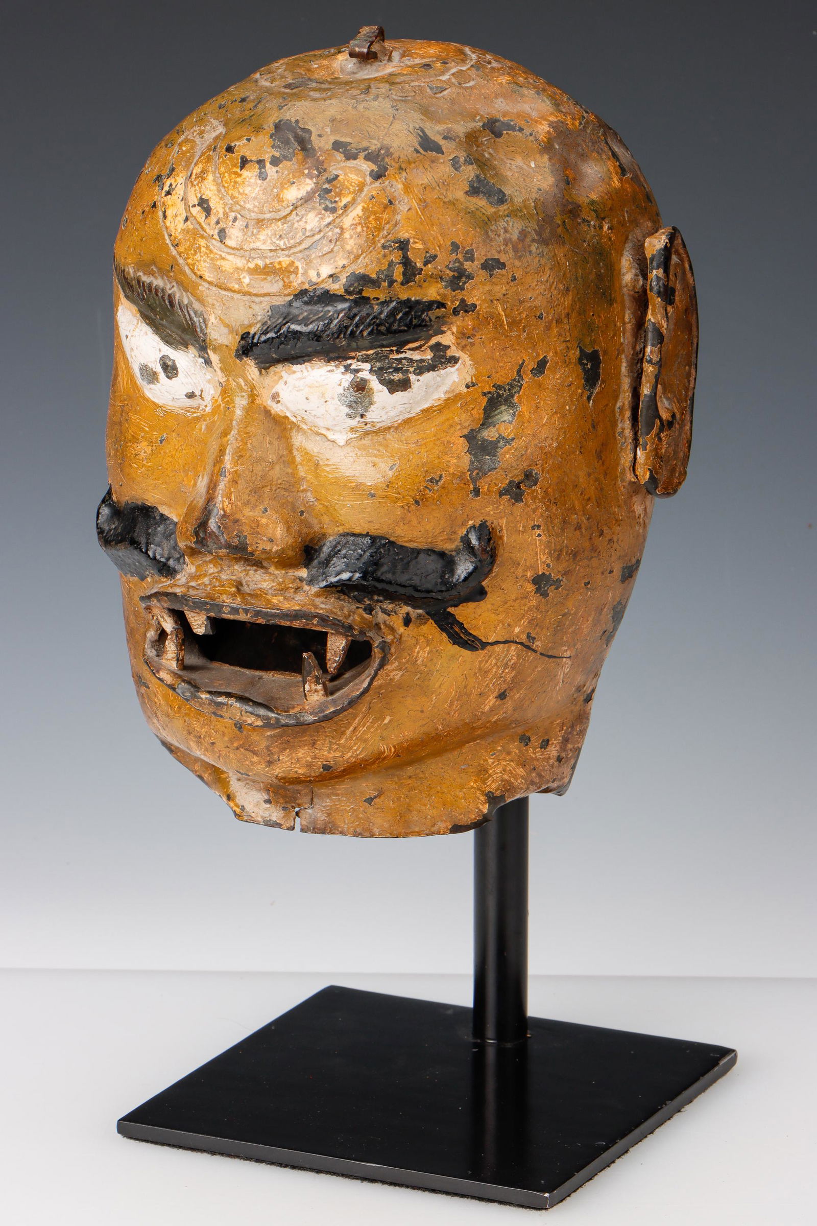 Burmese Formed Copper Temple Guardian Figure, 19th C. (1 of 6)