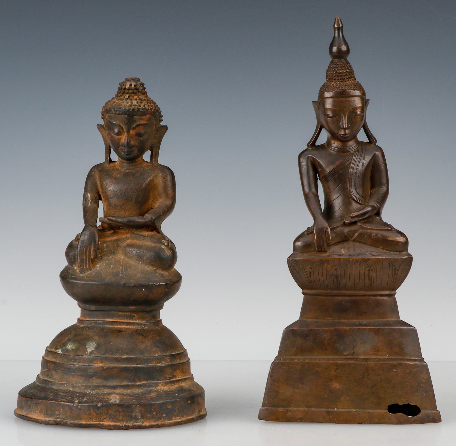 2 Himalyan Bronze Figures of Buddha, 19th C. (1 of 5)