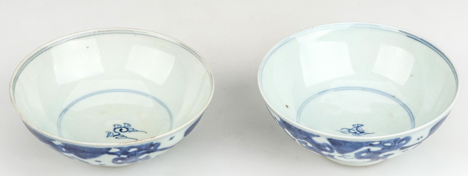 2 Chinese Blue & White Bowls, Qing Dynasty (1 of 8)
