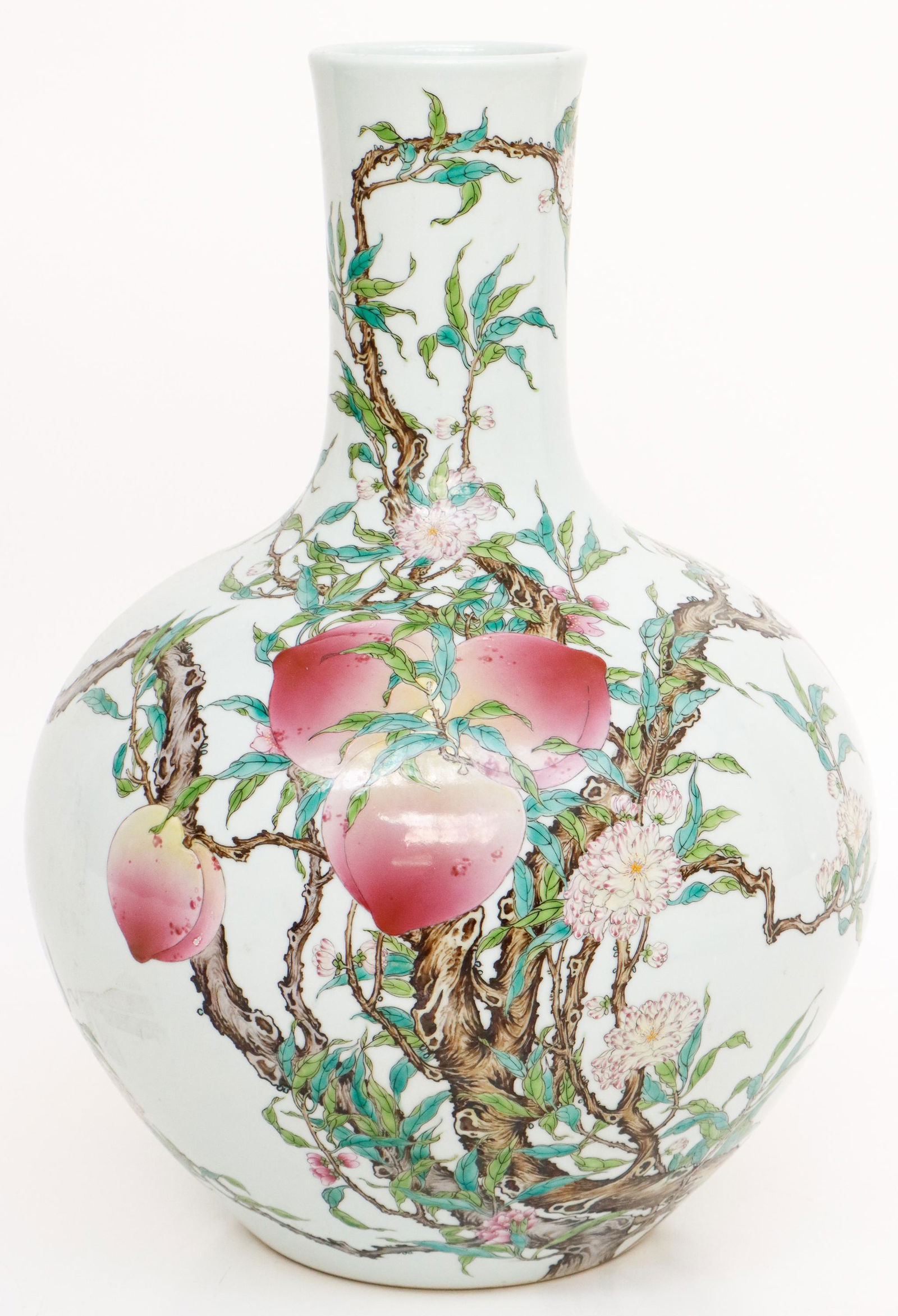 Chinese Porcelain Peach Tree Vase (1 of 6)