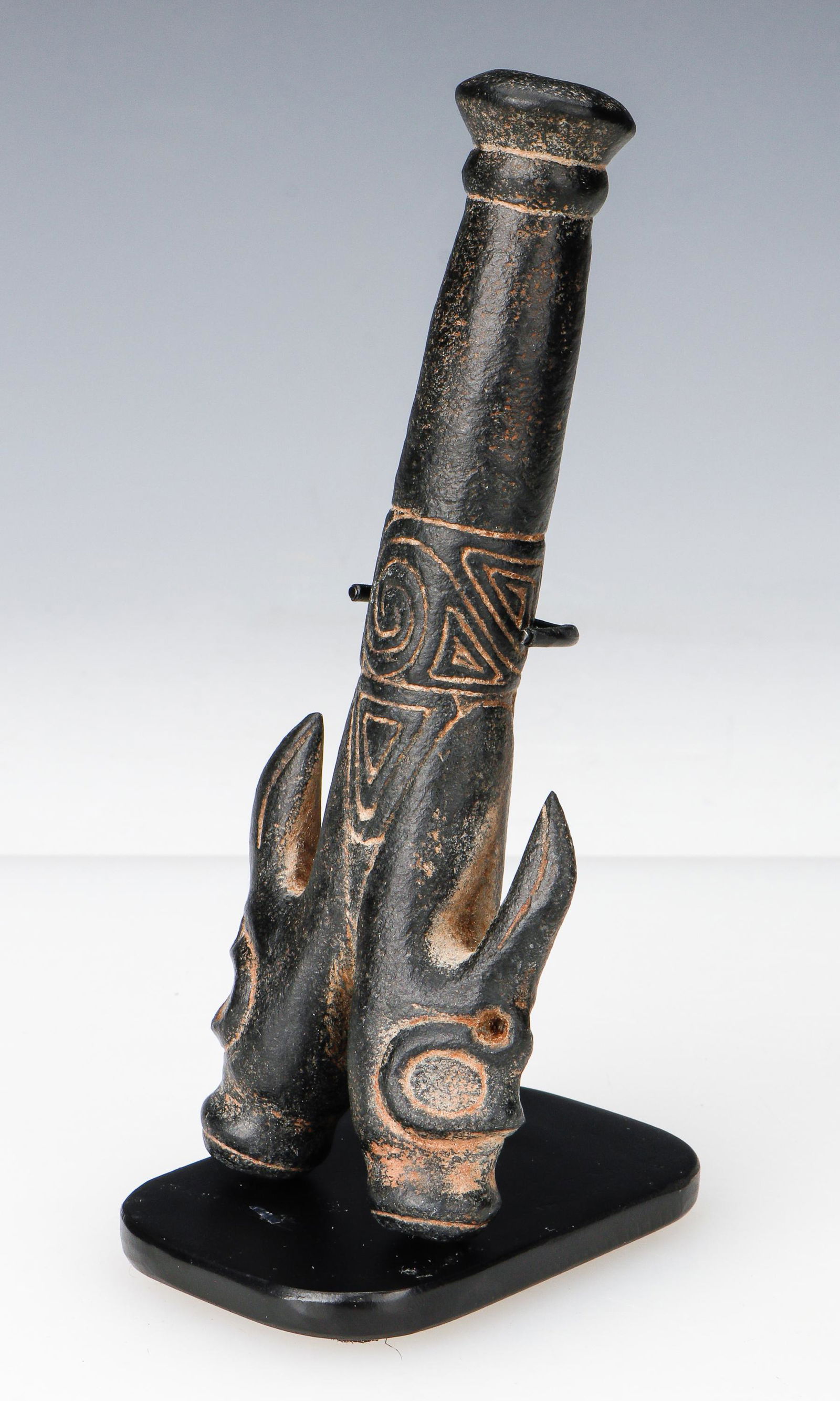 Taino Pre-Columbian Twin Bird Head Cohoba Inhaler, Published (1 of 7)