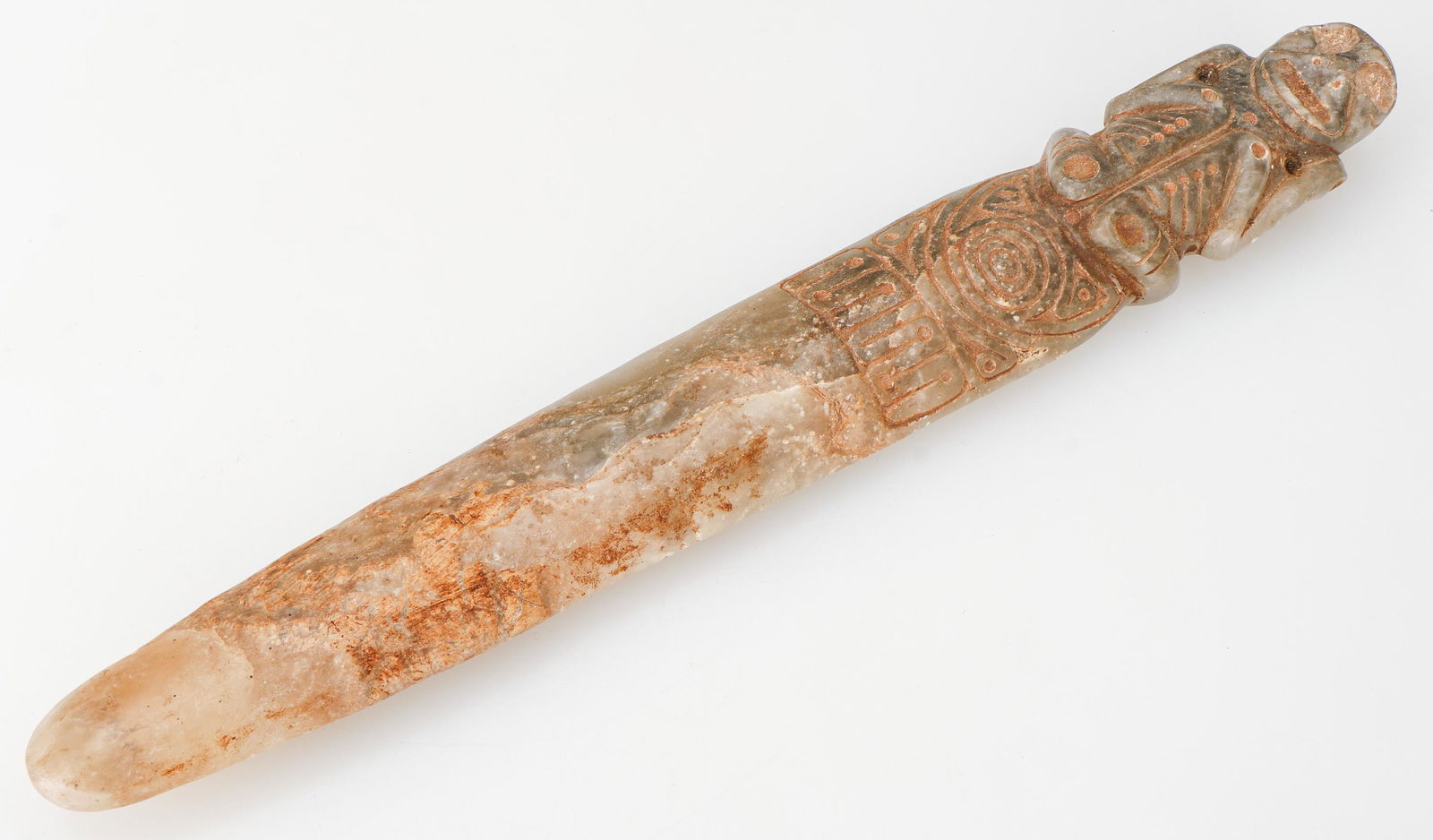Taino Pre-Columbian Long Marble Vomit Spatula (1 of 4)