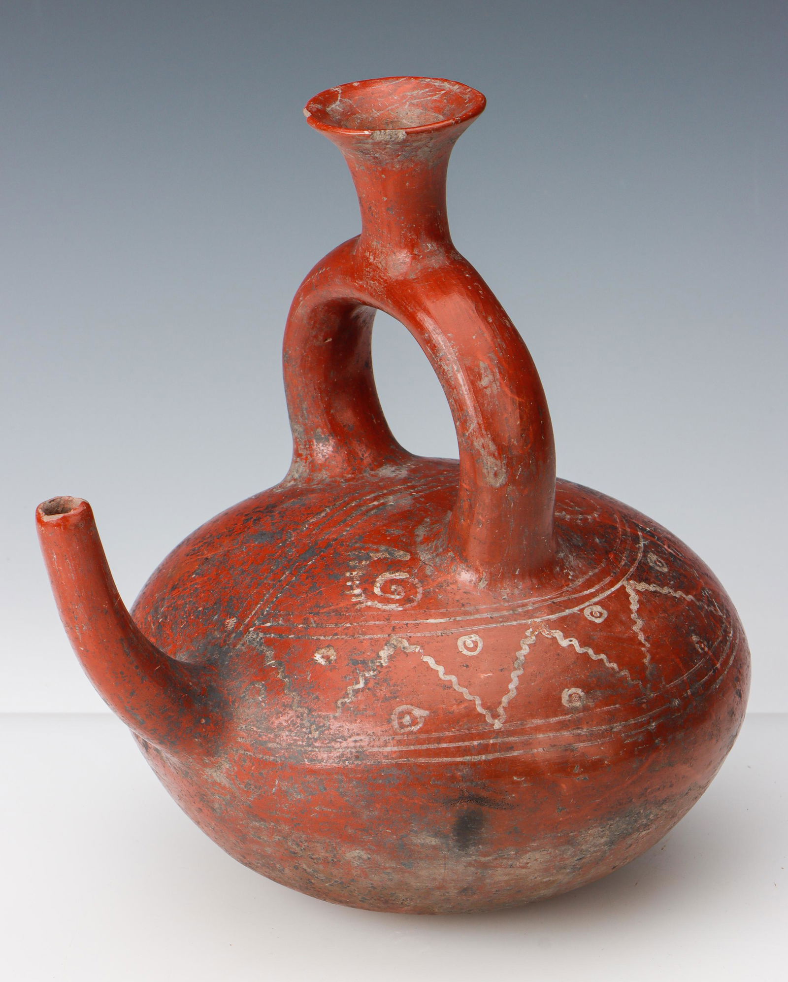 Pre-Columbian Tarascan Stirrup Spout "Teapot" Vessel (1 of 6)