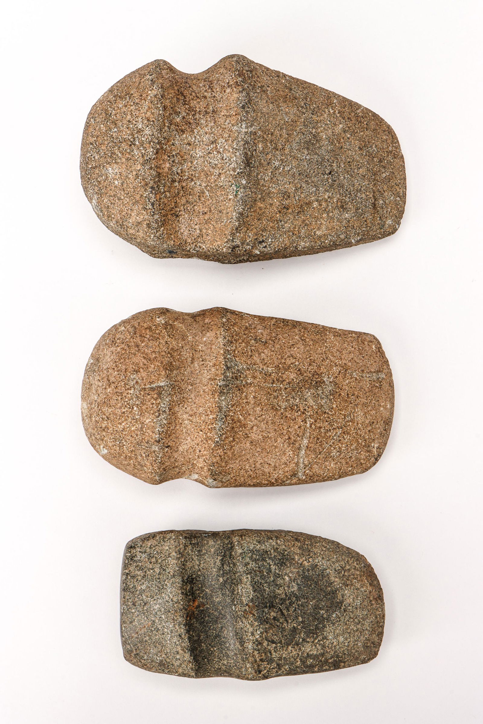3 Native American Stone Axe Heads (1 of 4)