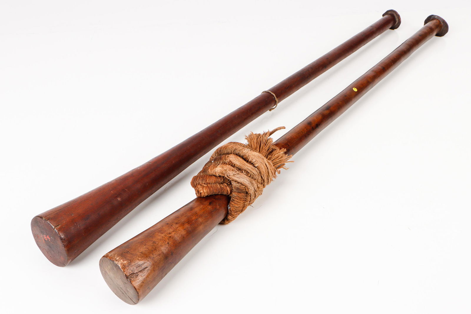 2 Austral Islands War Clubs, 19th C. (1 of 6)