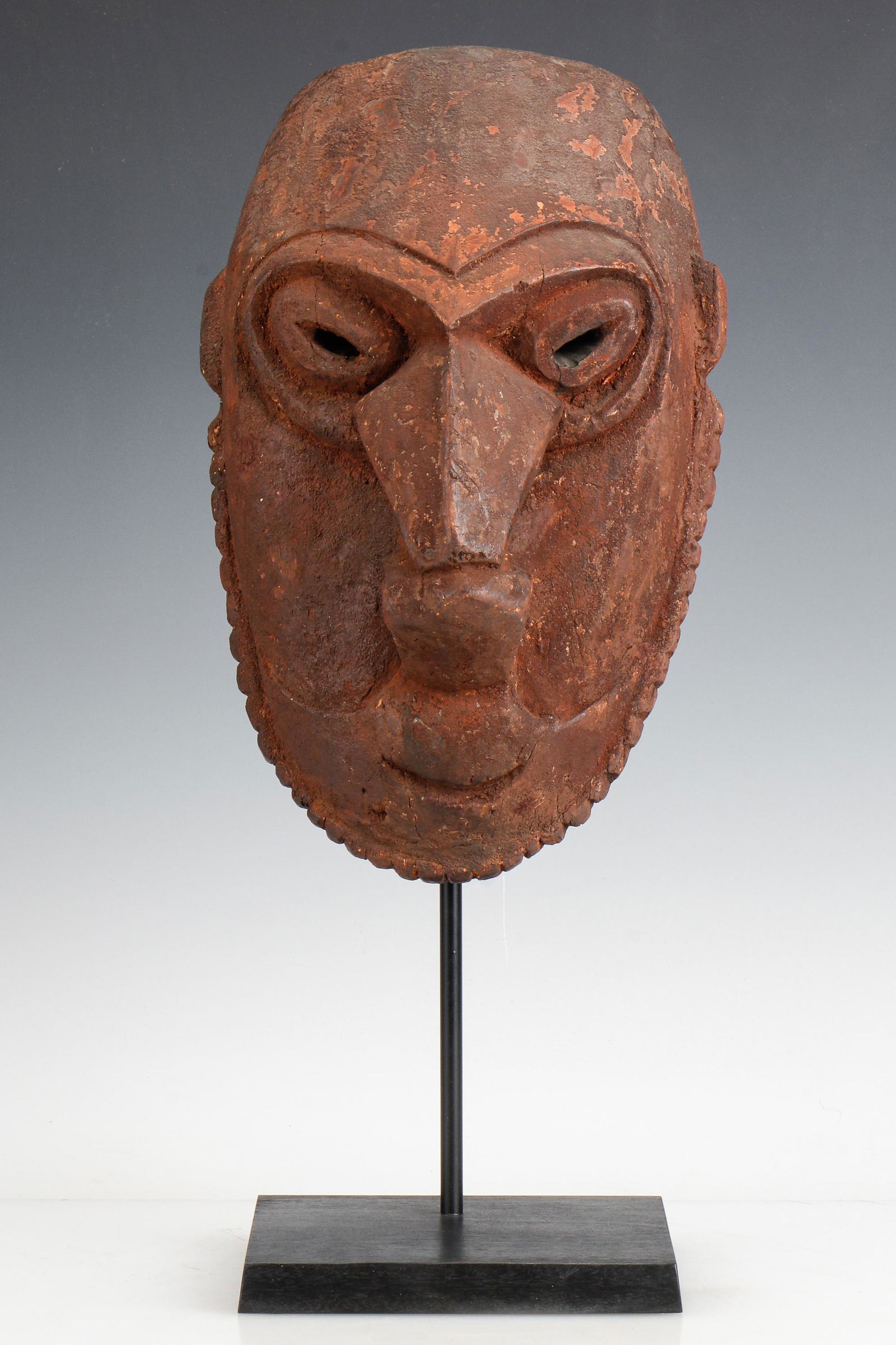 Pre-Contact Stone-Carved New Guinea Ramu River Mask (1 of 5)