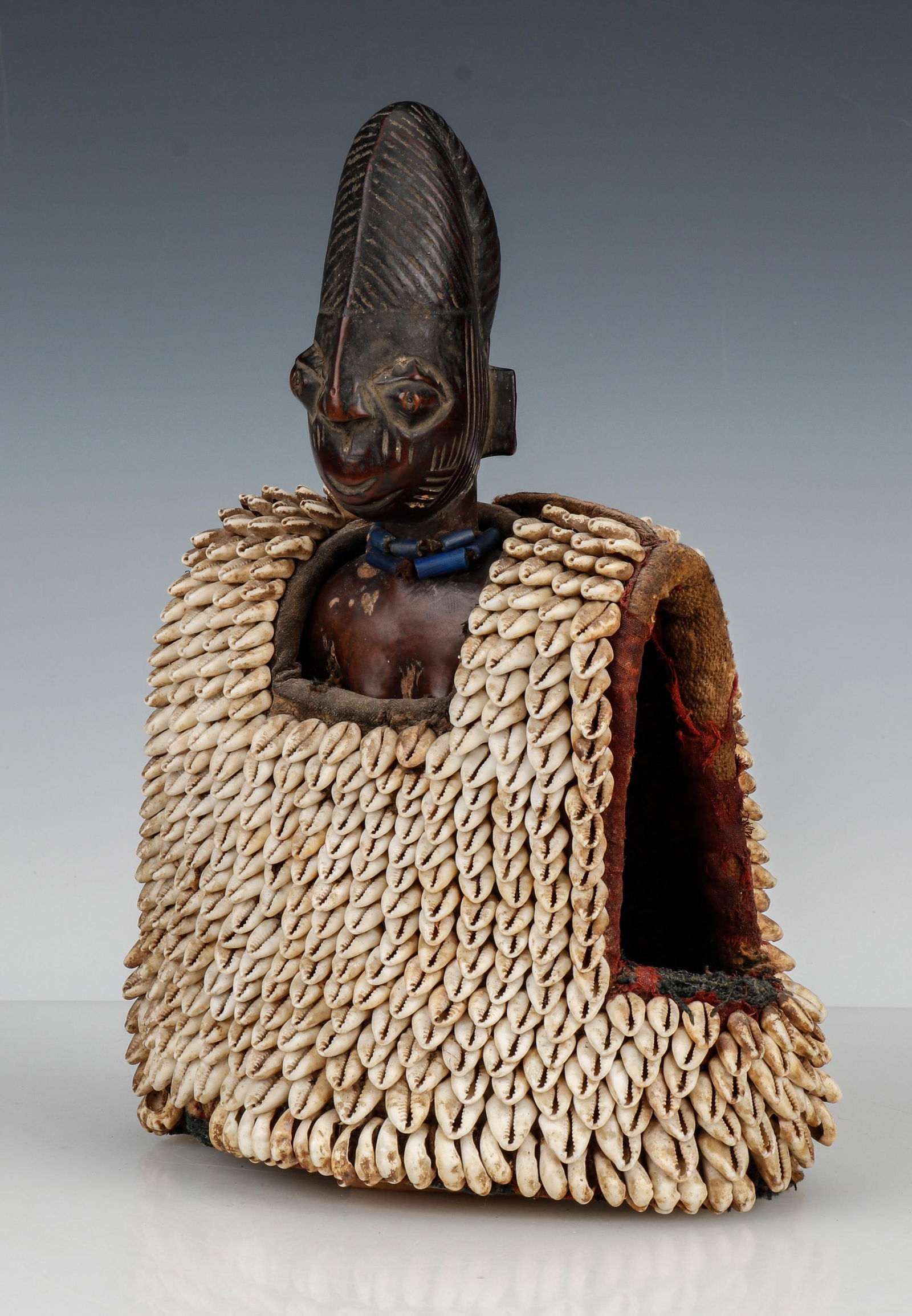 African Yoruba Ibeji Figure in Cowrie Shell Mantle, Nigeria (1 of 11)