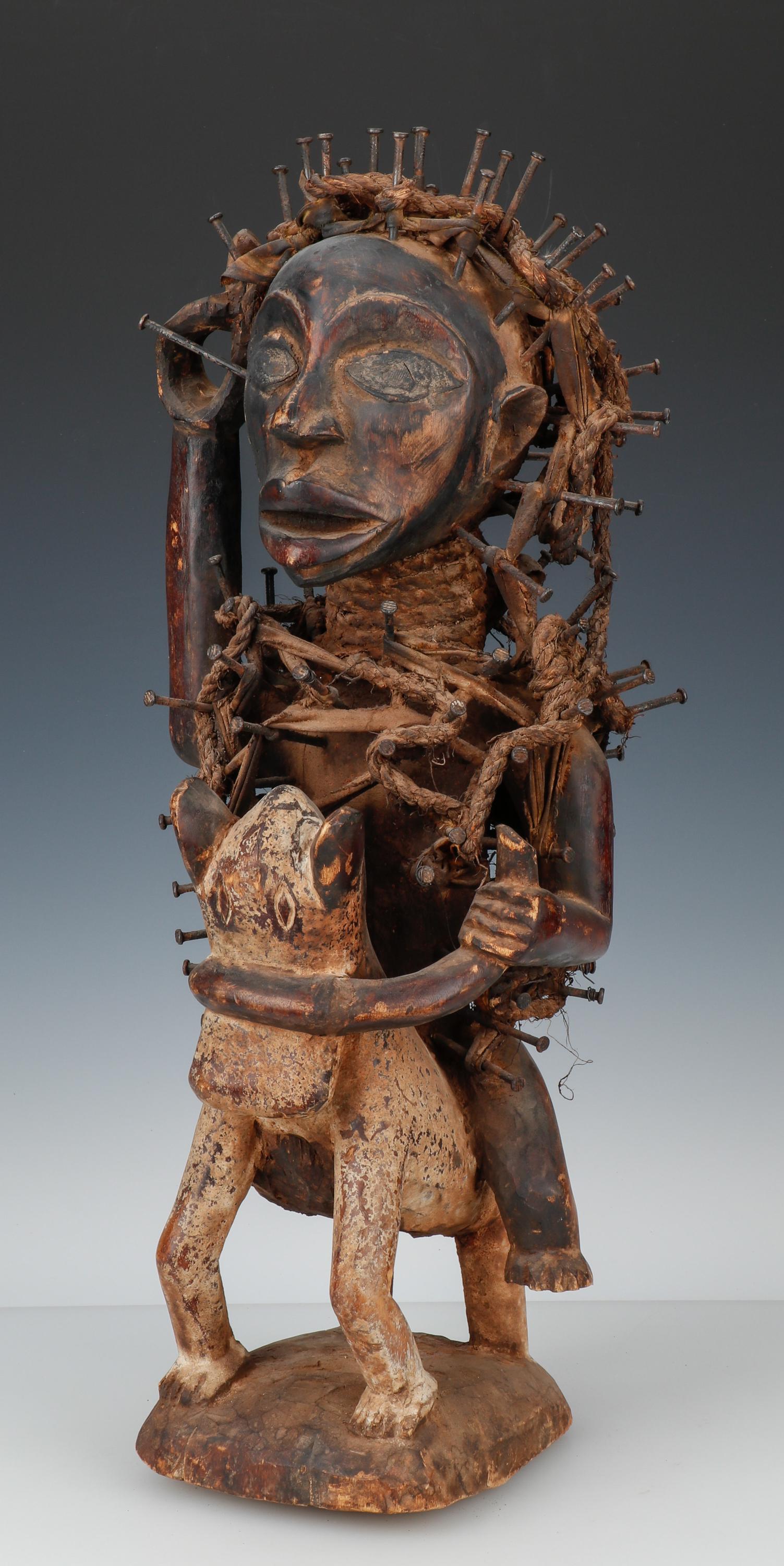 African Bakongo Equestrian Nail Fetish Figure, Cameroon (1 of 6)