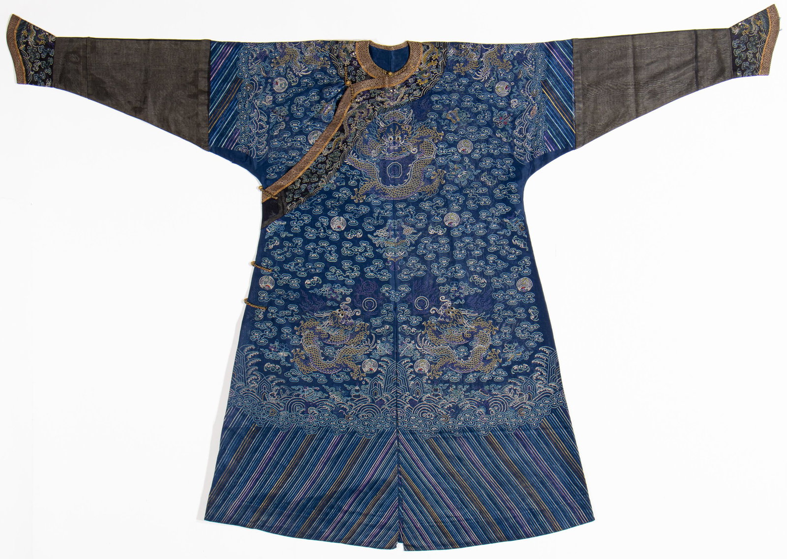 Chinese Silk Gauze Summer Dragon Robe, China, Qing Dynasty (1 of 6)