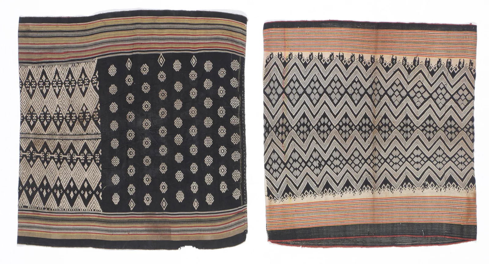 2 Iban Ceremonial Skirts With Sungkit, Sarawak, Early 20th C. (1 of 3)