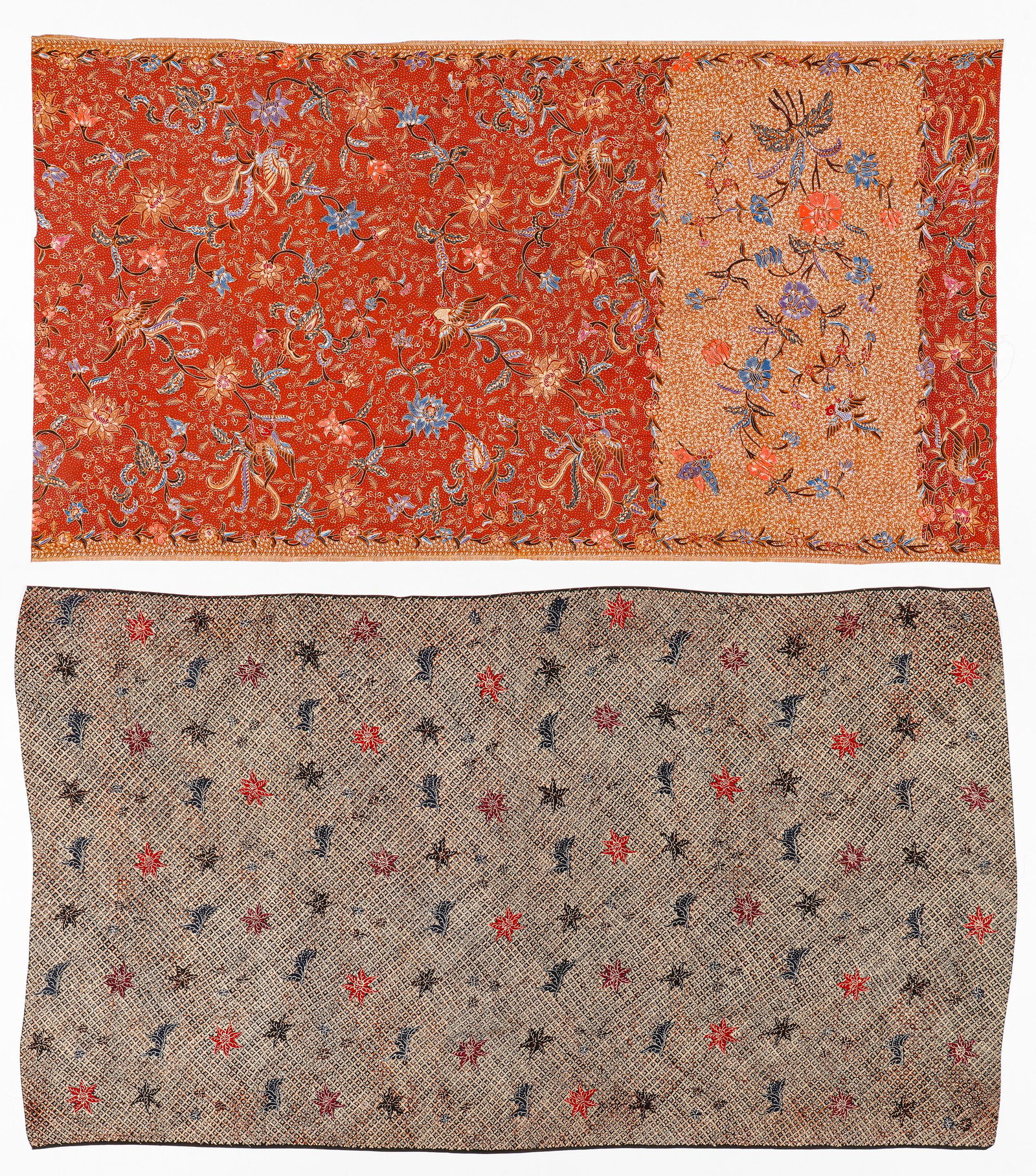 2 Batik Textiles, Indonesia, Mid 20th C. (1 of 8)