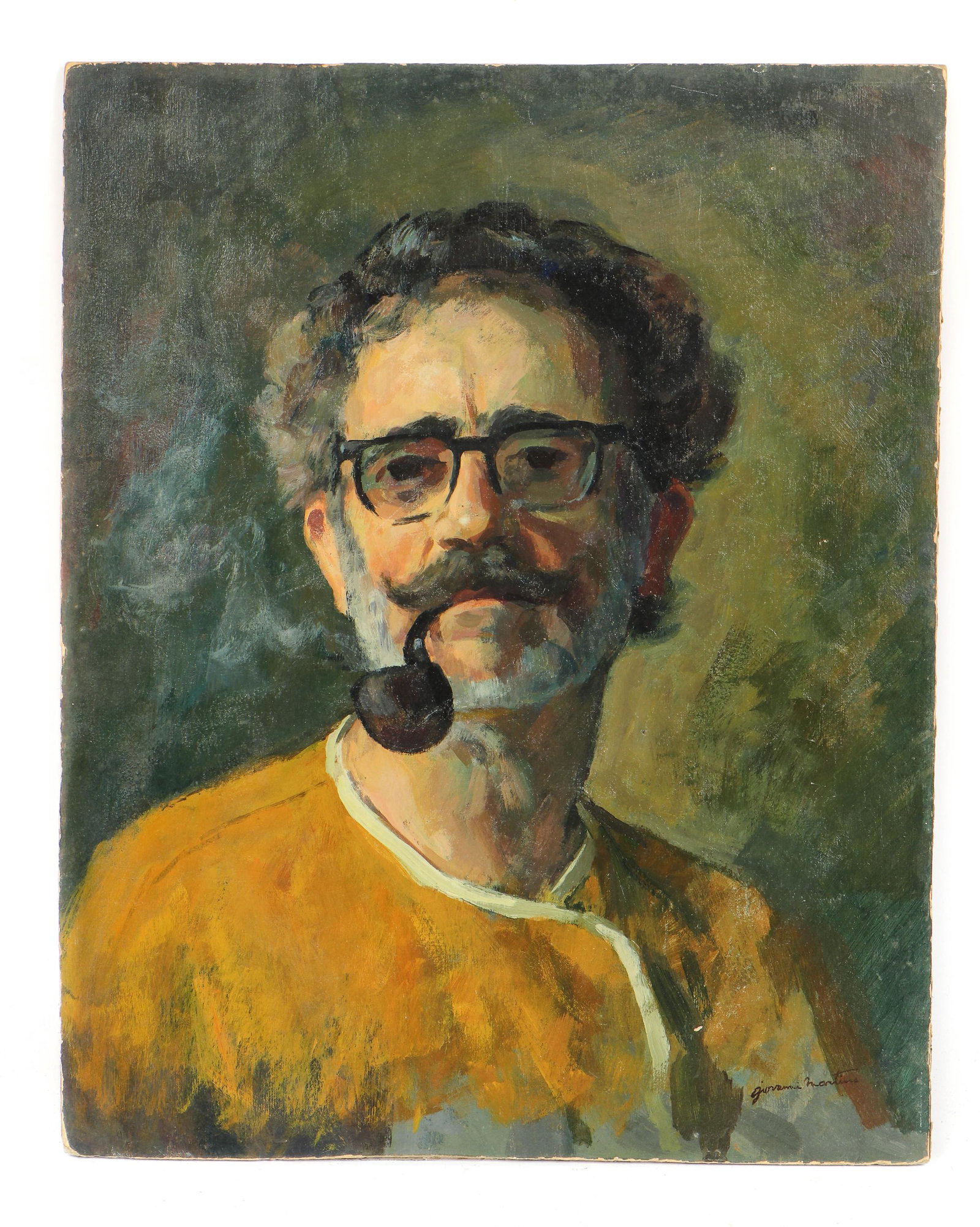 Giovanni Martino (1908-1997) "Self Portrait with Pipe" (1 of 3)