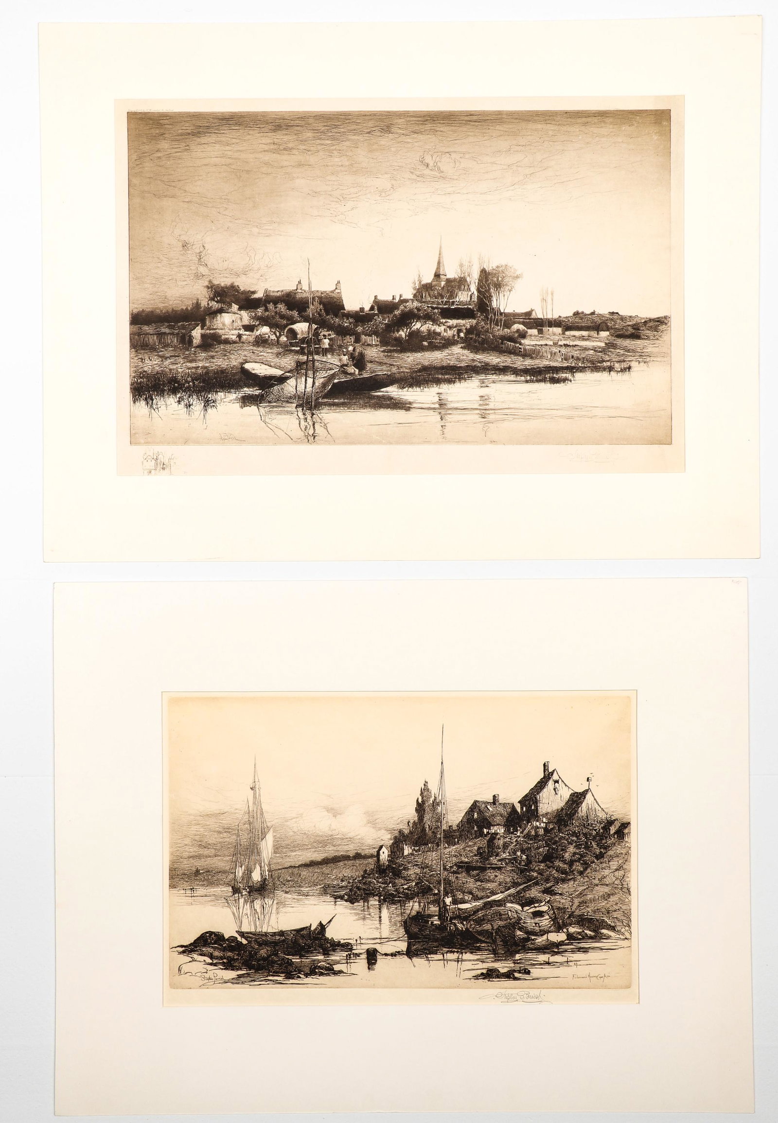 Stephen Parrish (American 1846-1938) 2 Etchings (1 of 9)