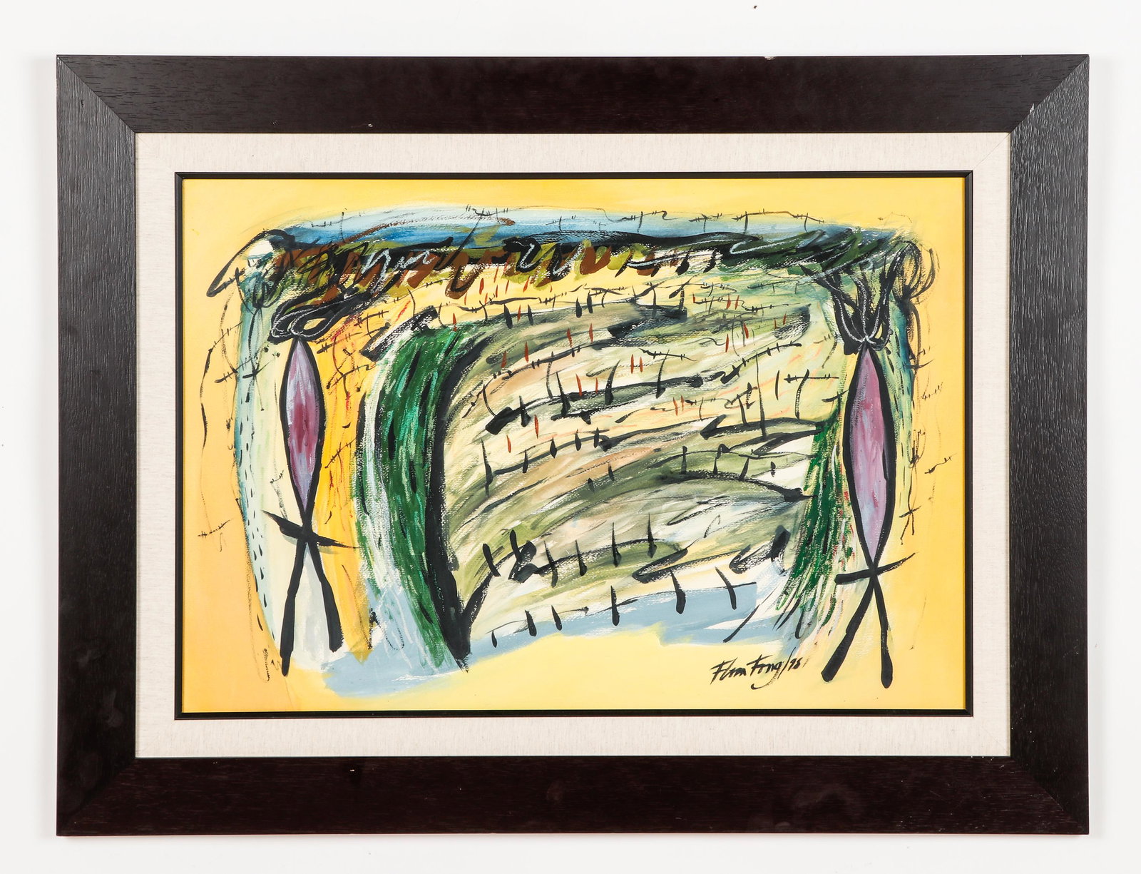 Flora Fong (Cuban, b. 1941) Painting (1 of 3)